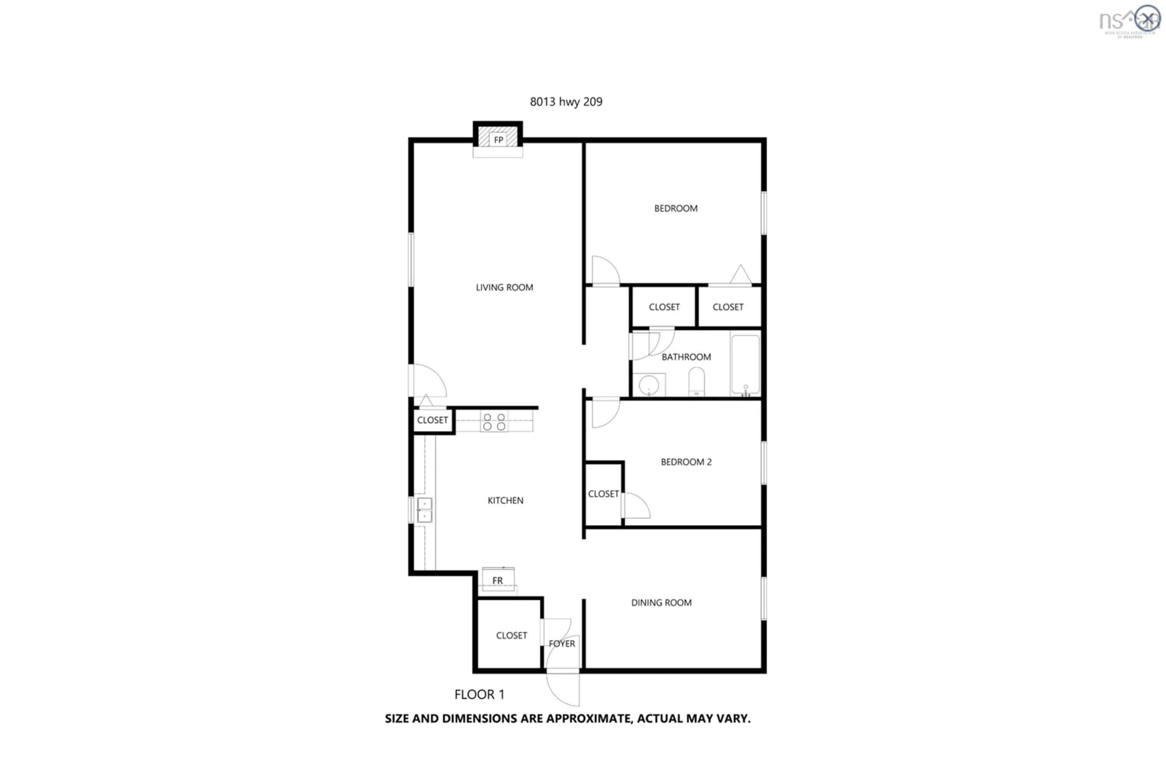 Floor plan for 8013 Highway 209, Wards Brook Nova Scotia B0M 1S0