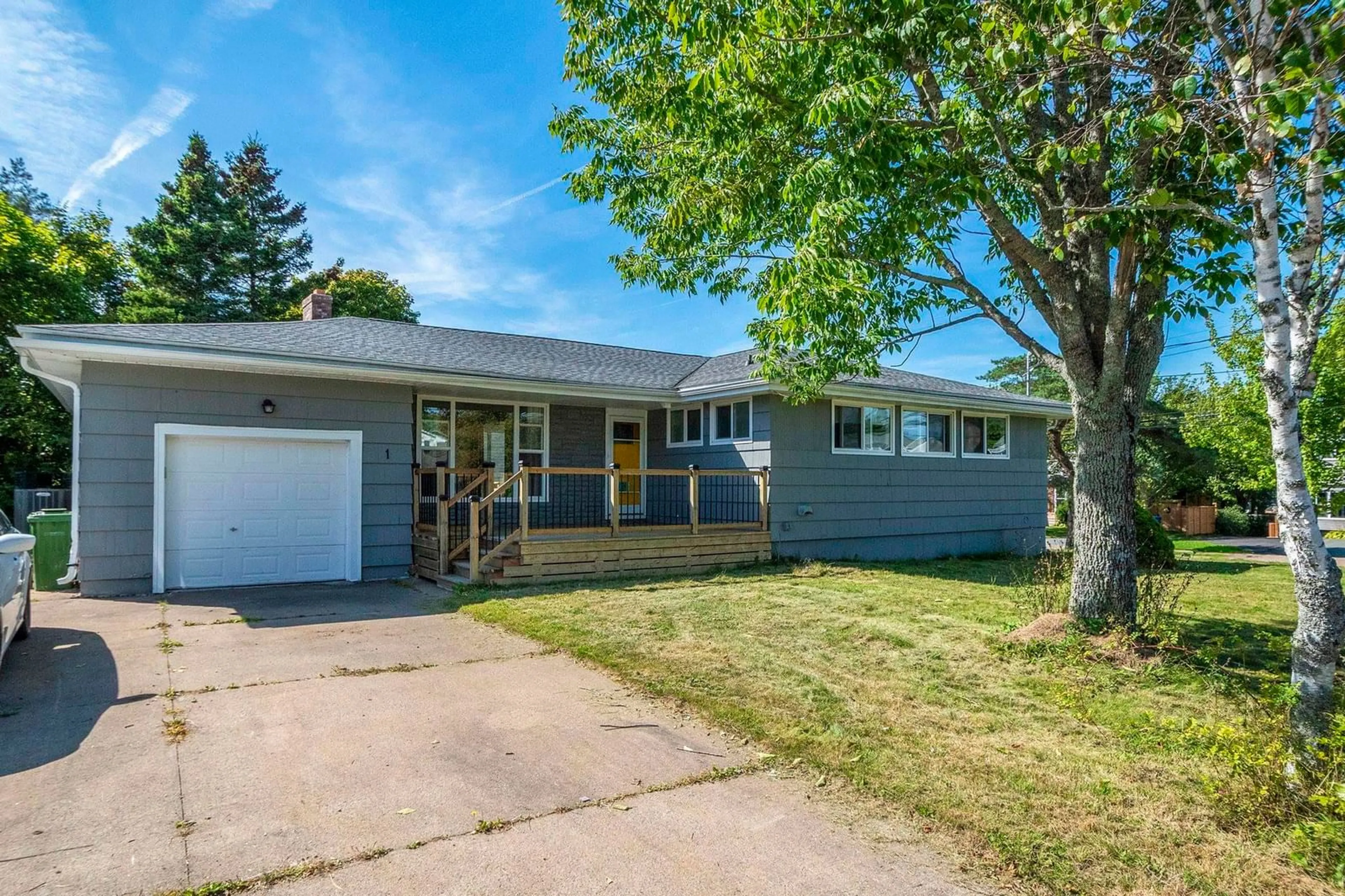 Home with vinyl exterior material, street for 1 Grandview Dr, Dartmouth Nova Scotia B2W 1X4