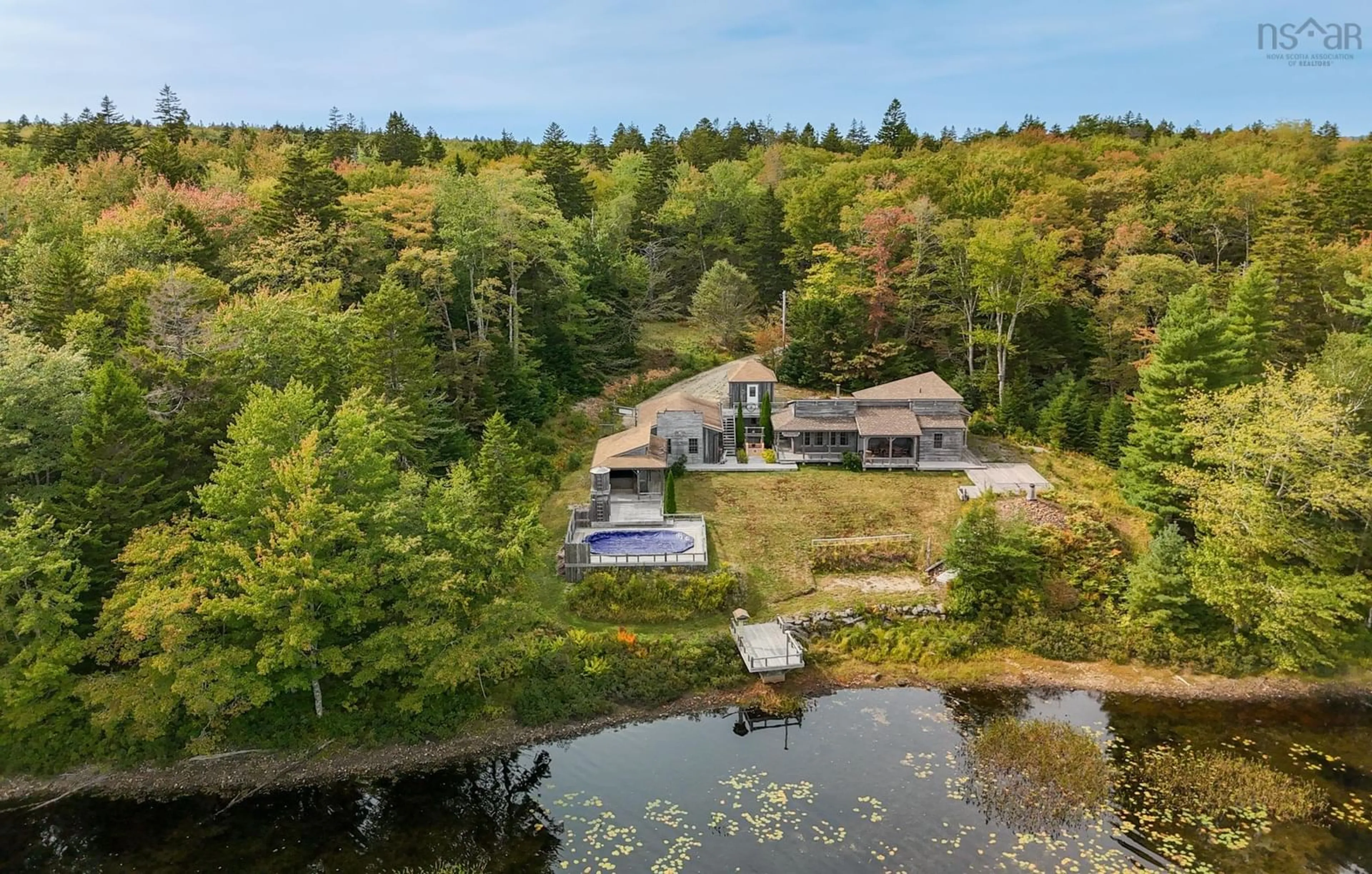 A pic from outside/outdoor area/front of a property/back of a property/a pic from drone, water/lake/river/ocean view for 240 Pine Prince Dr, Briar Lake Nova Scotia B0W 2Y0