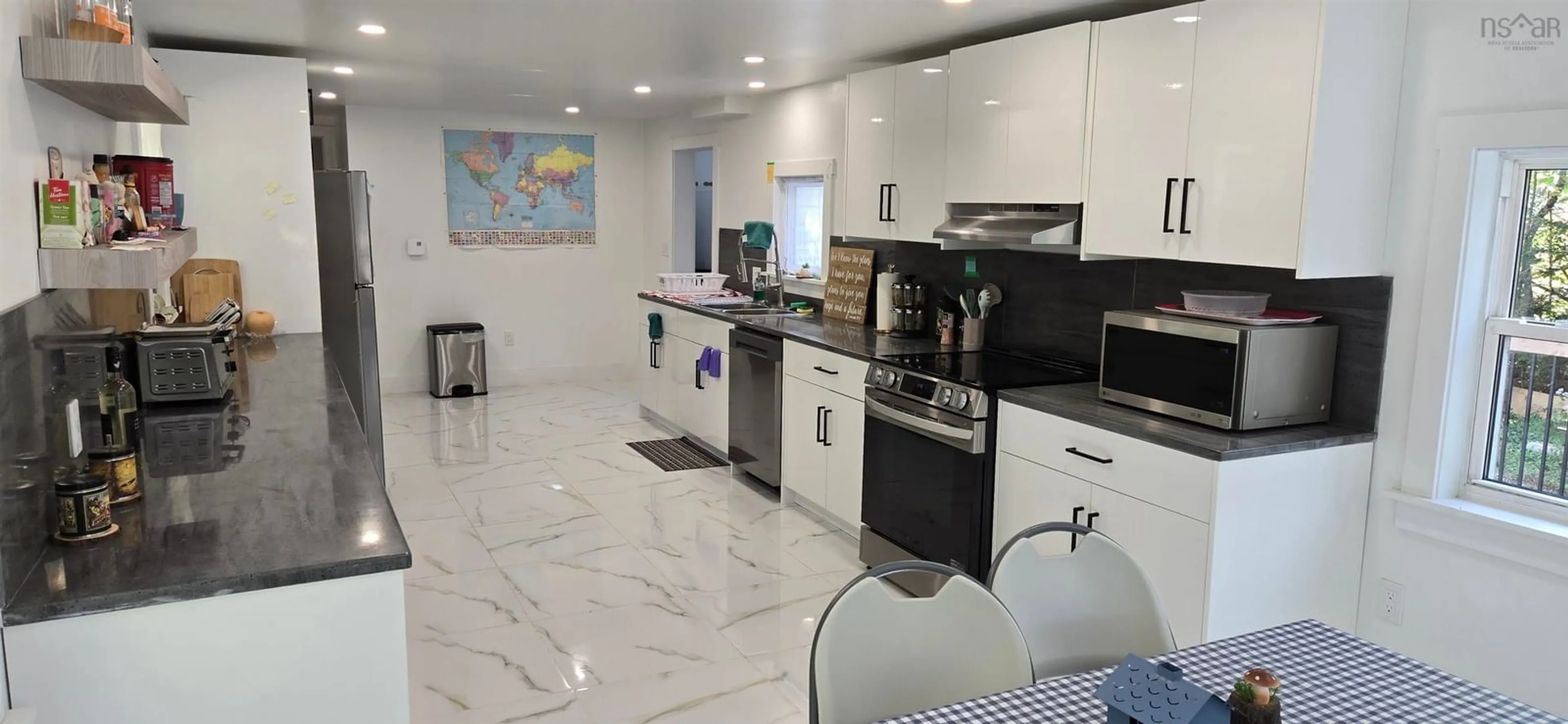 Open concept kitchen, ceramic/tile floor for 1622 English Mountain Rd, Casey Corner Nova Scotia B4N 3V8