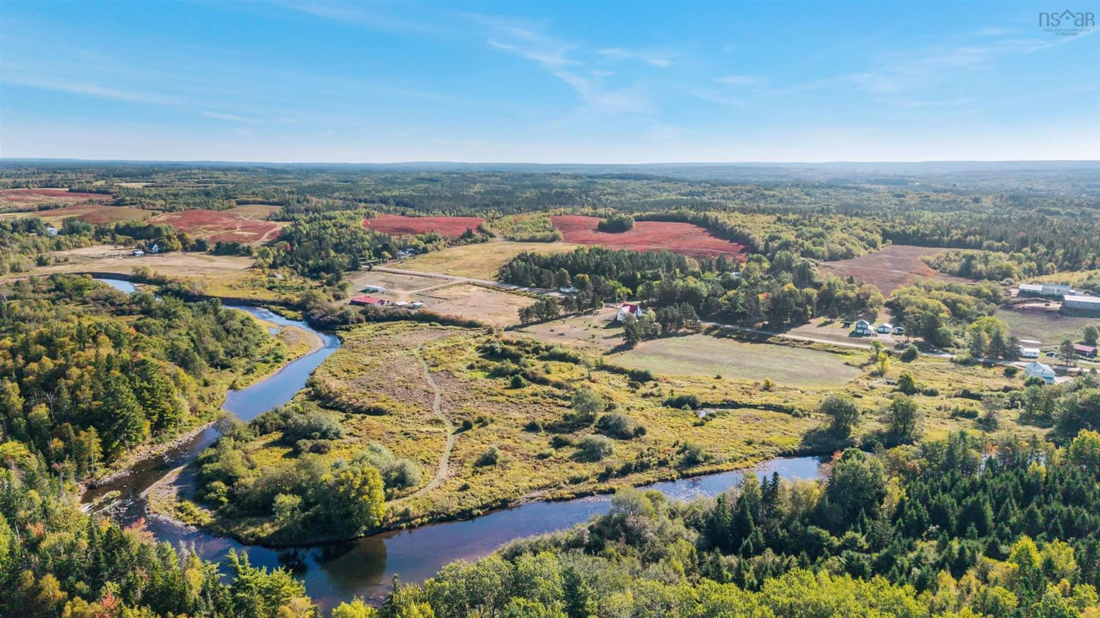 A pic from outside/outdoor area/front of a property/back of a property/a pic from drone, water/lake/river/ocean view for 187 Highway 302, Southampton Nova Scotia B0M 1W0
