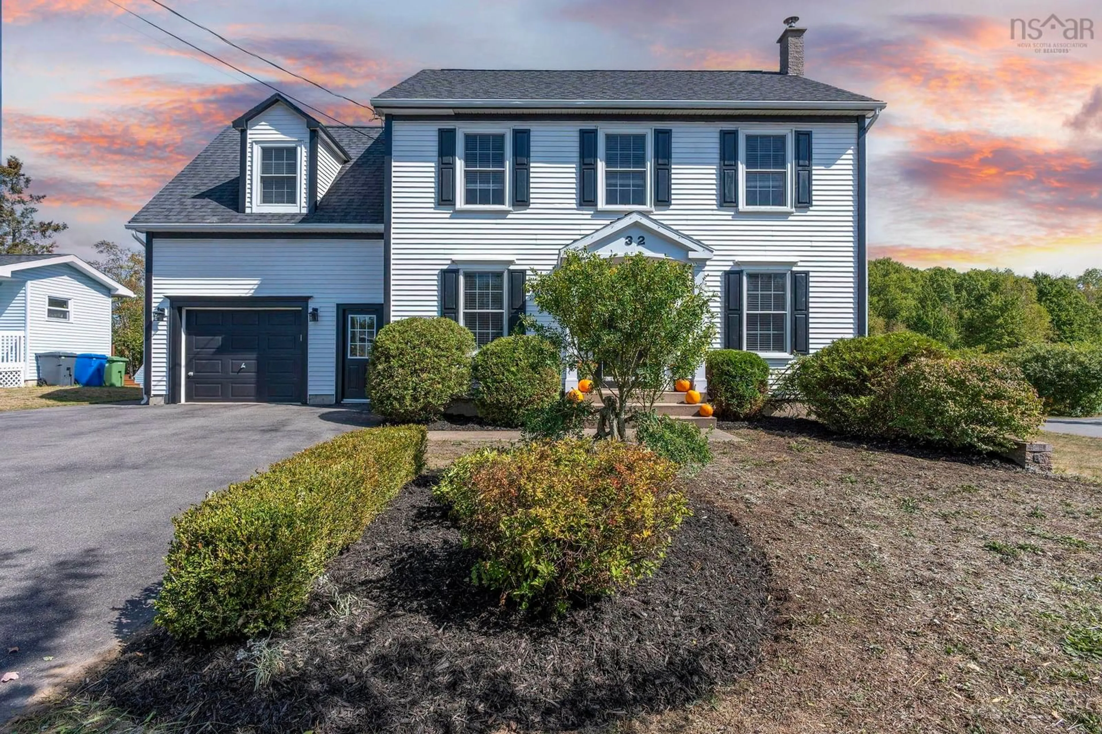Home with vinyl exterior material, street for 32 Autumn Dr, Berwick Nova Scotia B0P 1E0