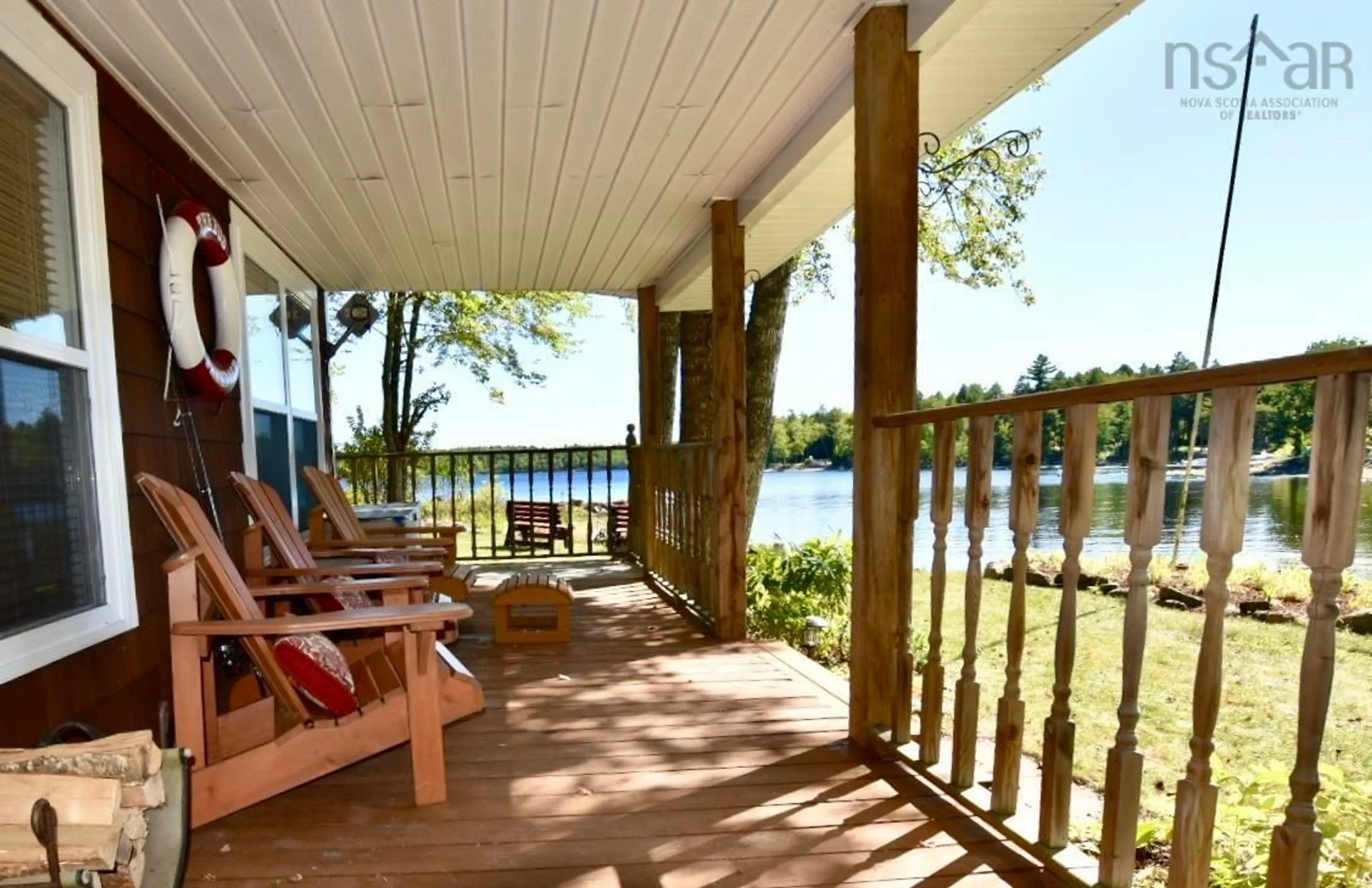 Patio, water/lake/river/ocean view for 382 Grimms Cove Rd, Parkdale Nova Scotia B0R 1A0