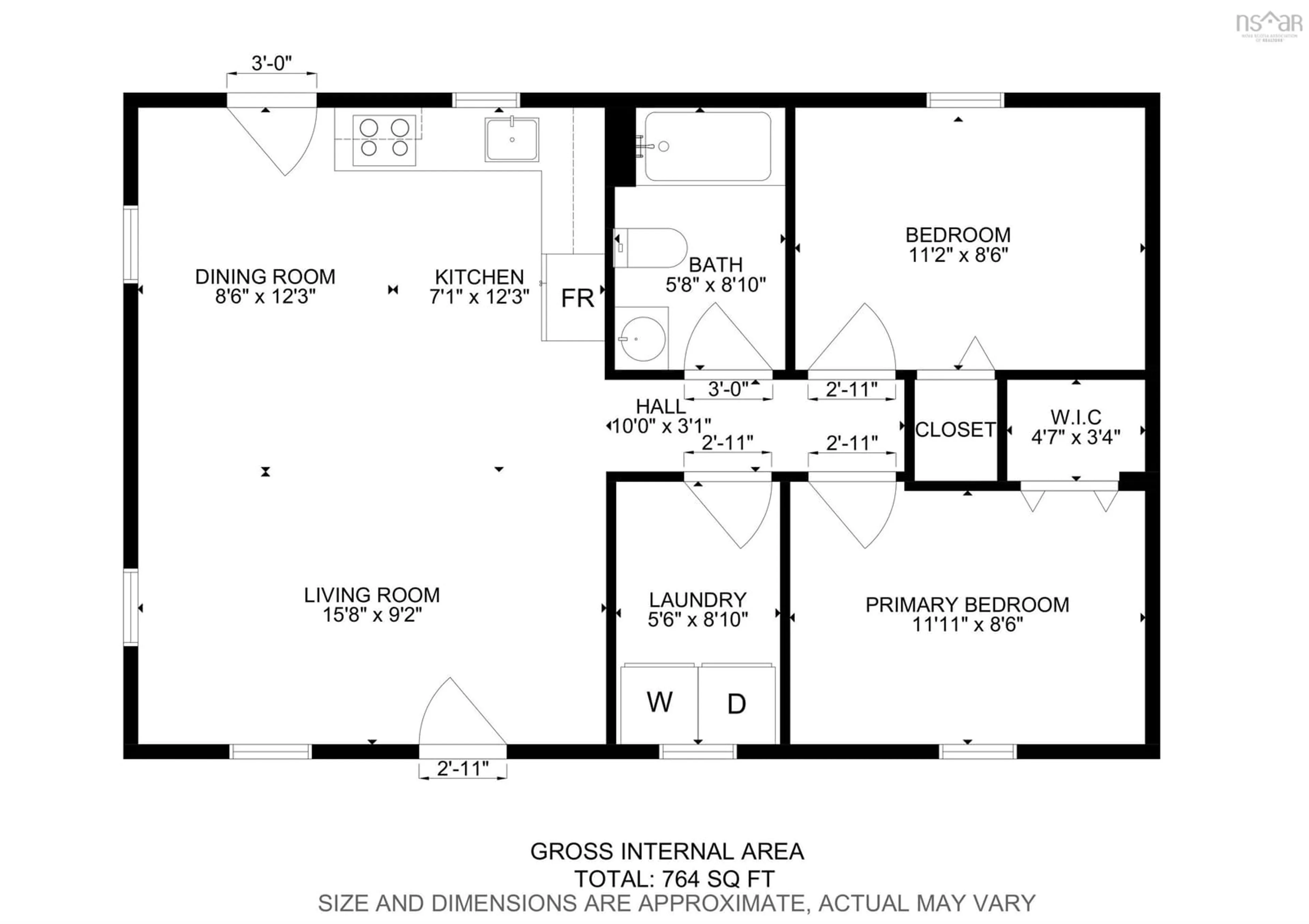 Floor plan for 15 Fairmont St, Mahone Bay Nova Scotia B0J 2E0