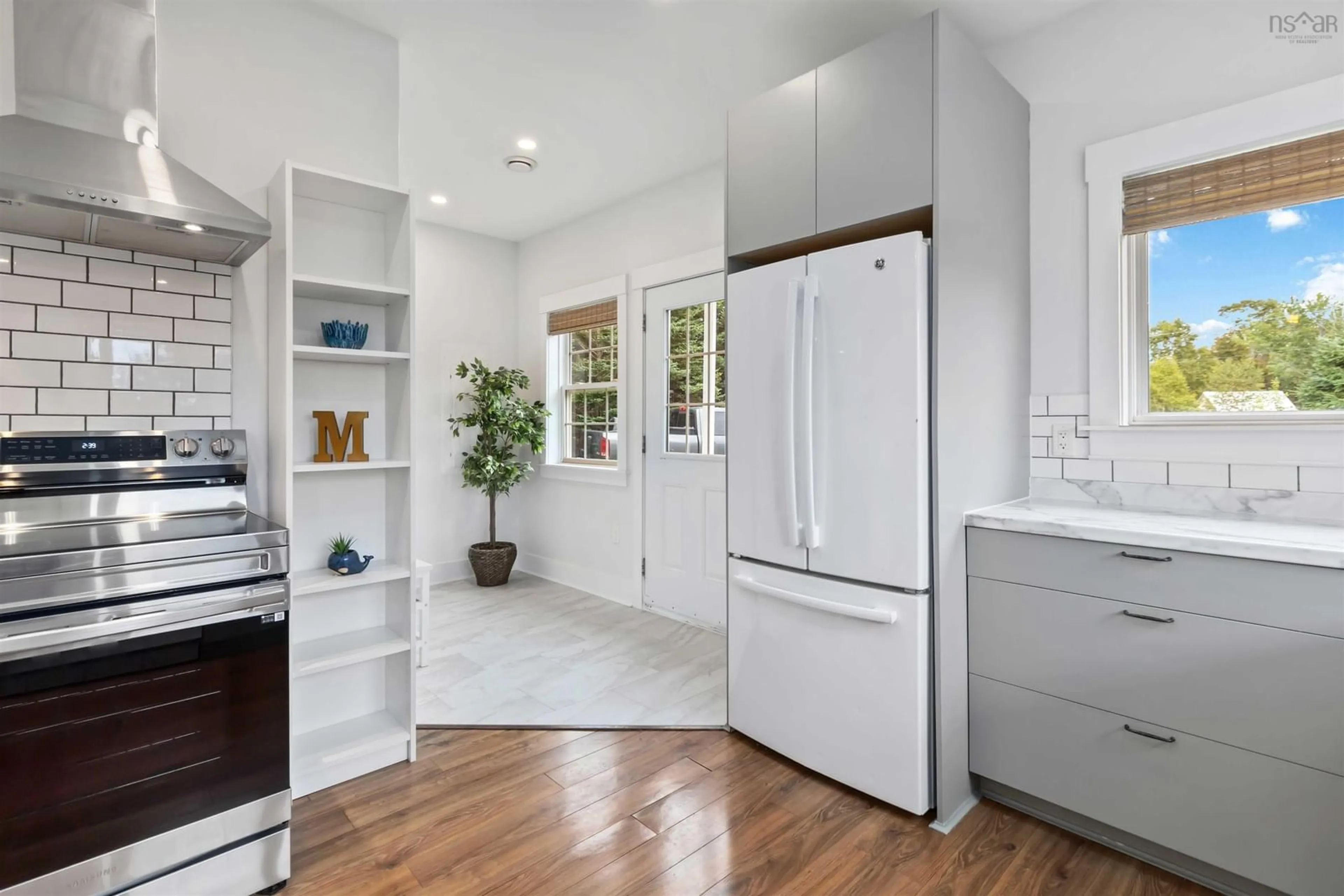 Open concept kitchen, ceramic/tile floor for 15 Amys Drive, Hackett's Cove Nova Scotia B3Z 3M3