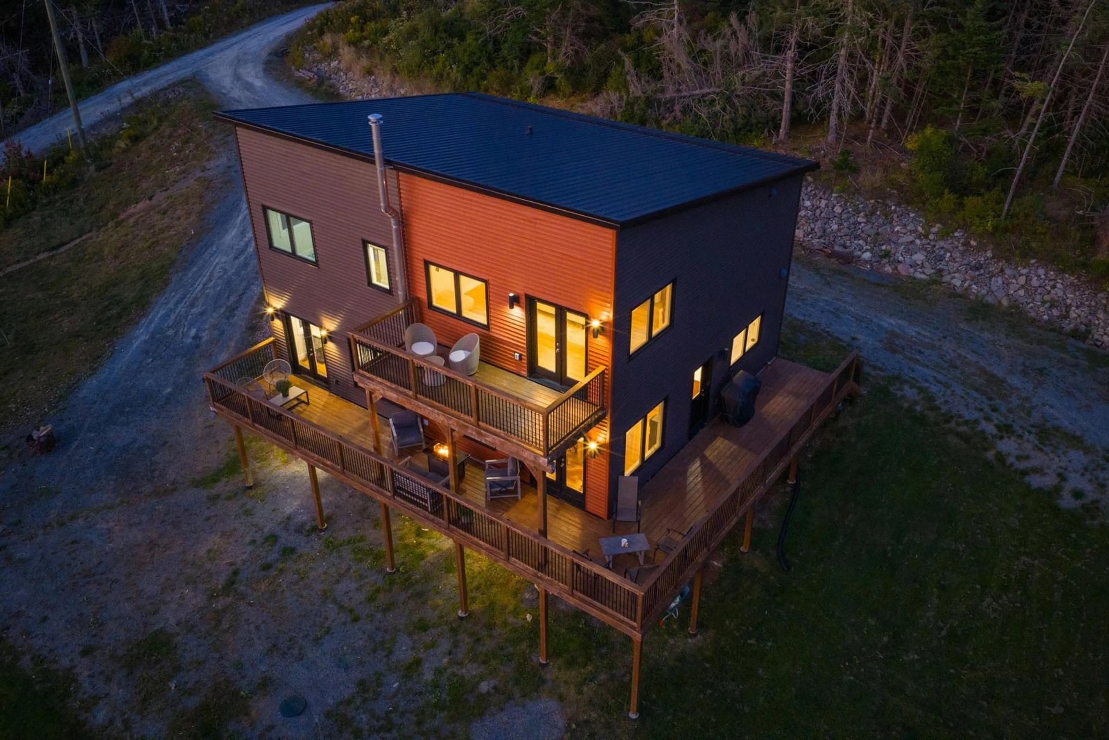 A pic from outside/outdoor area/front of a property/back of a property/a pic from drone, unknown for 90 Mineswood Lane, East Chezzetcook Nova Scotia B0J 2L0