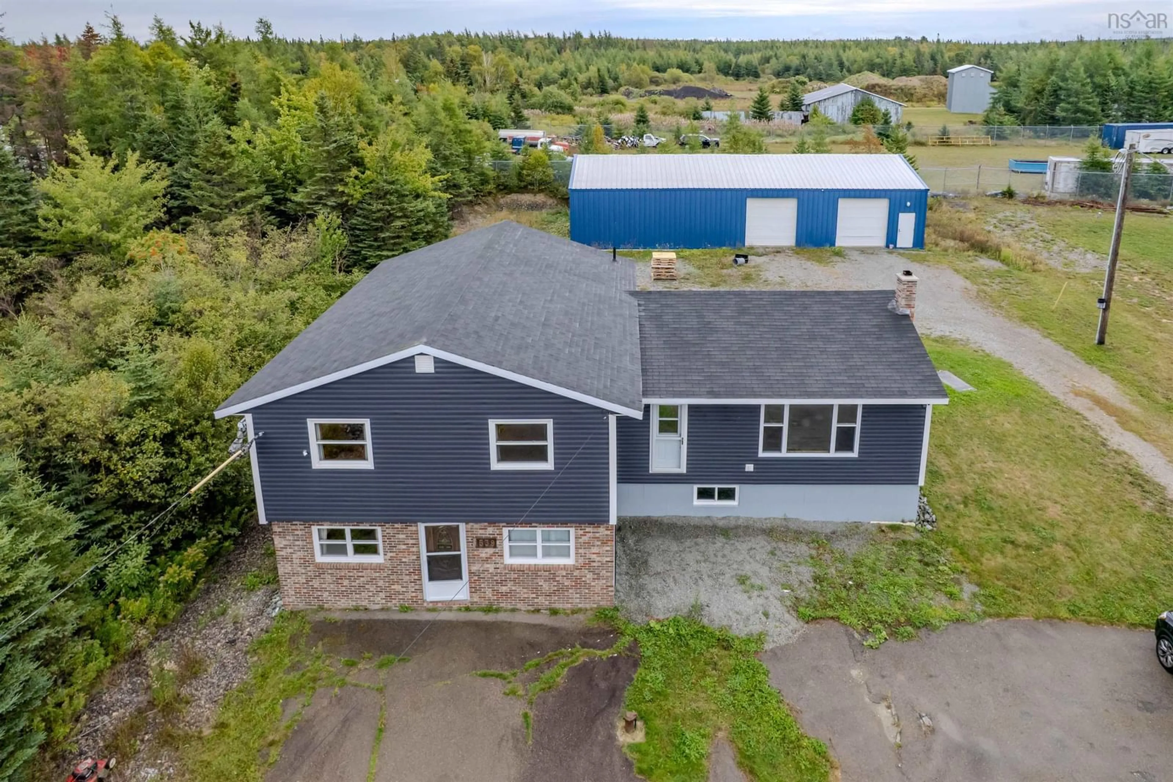 A pic from outside/outdoor area/front of a property/back of a property/a pic from drone, water/lake/river/ocean view for 1541 Gabarus Hwy, Prime Brook Nova Scotia B1L 1E7