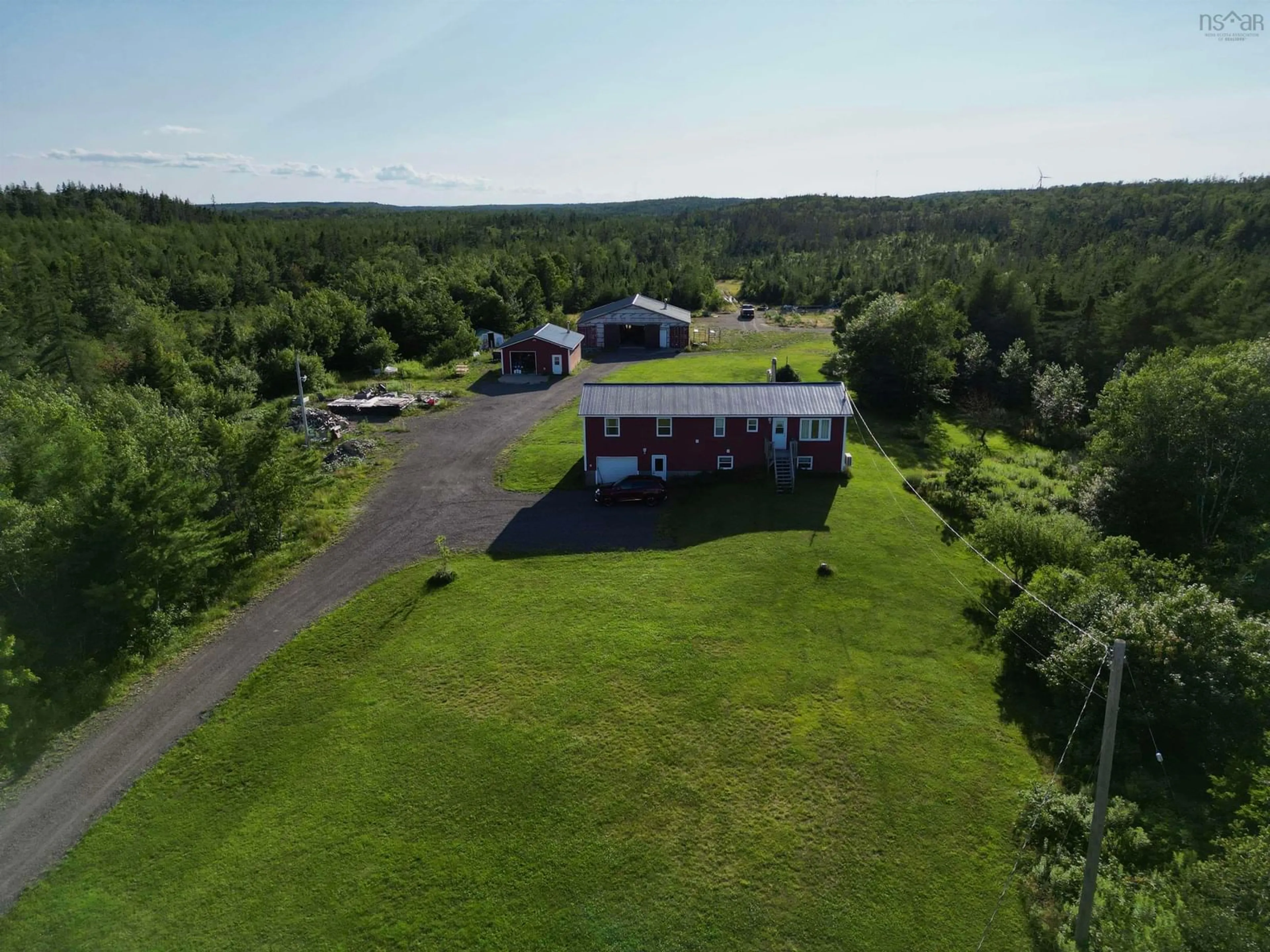 A pic from outside/outdoor area/front of a property/back of a property/a pic from drone, unknown for 1193 Grandique Road, Grand Lake Nova Scotia B0E 1A0