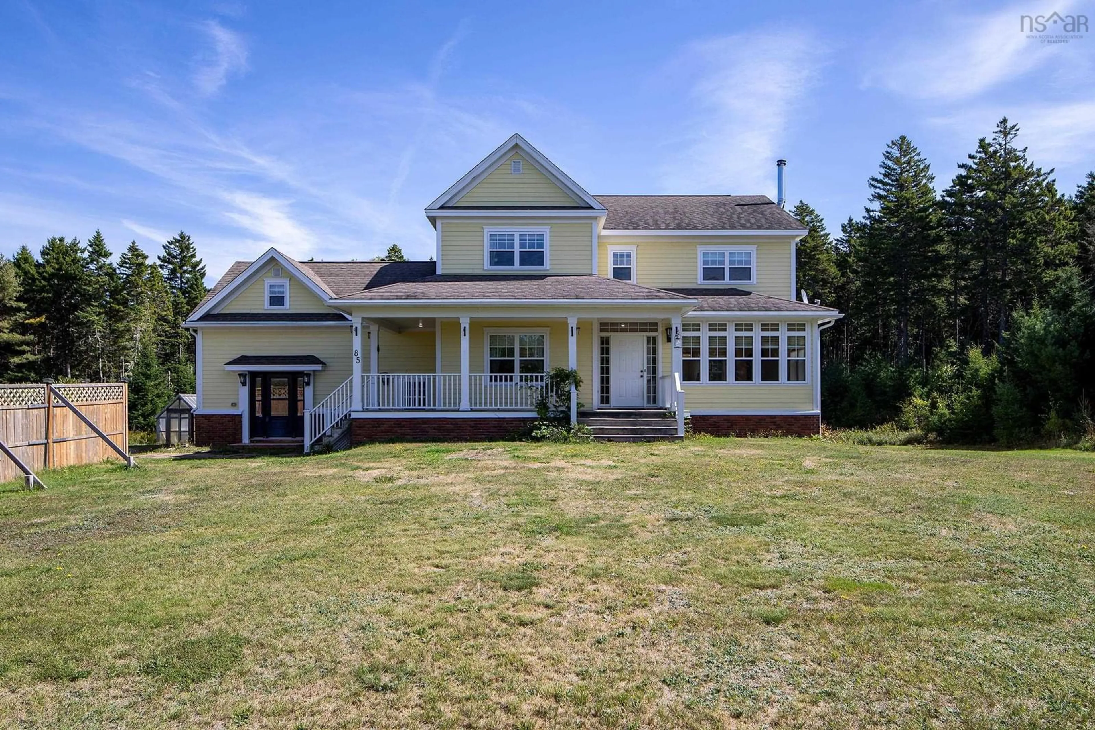 Home with vinyl exterior material, street for 85 Baden Rd, Hubbards Nova Scotia B0J 1K0