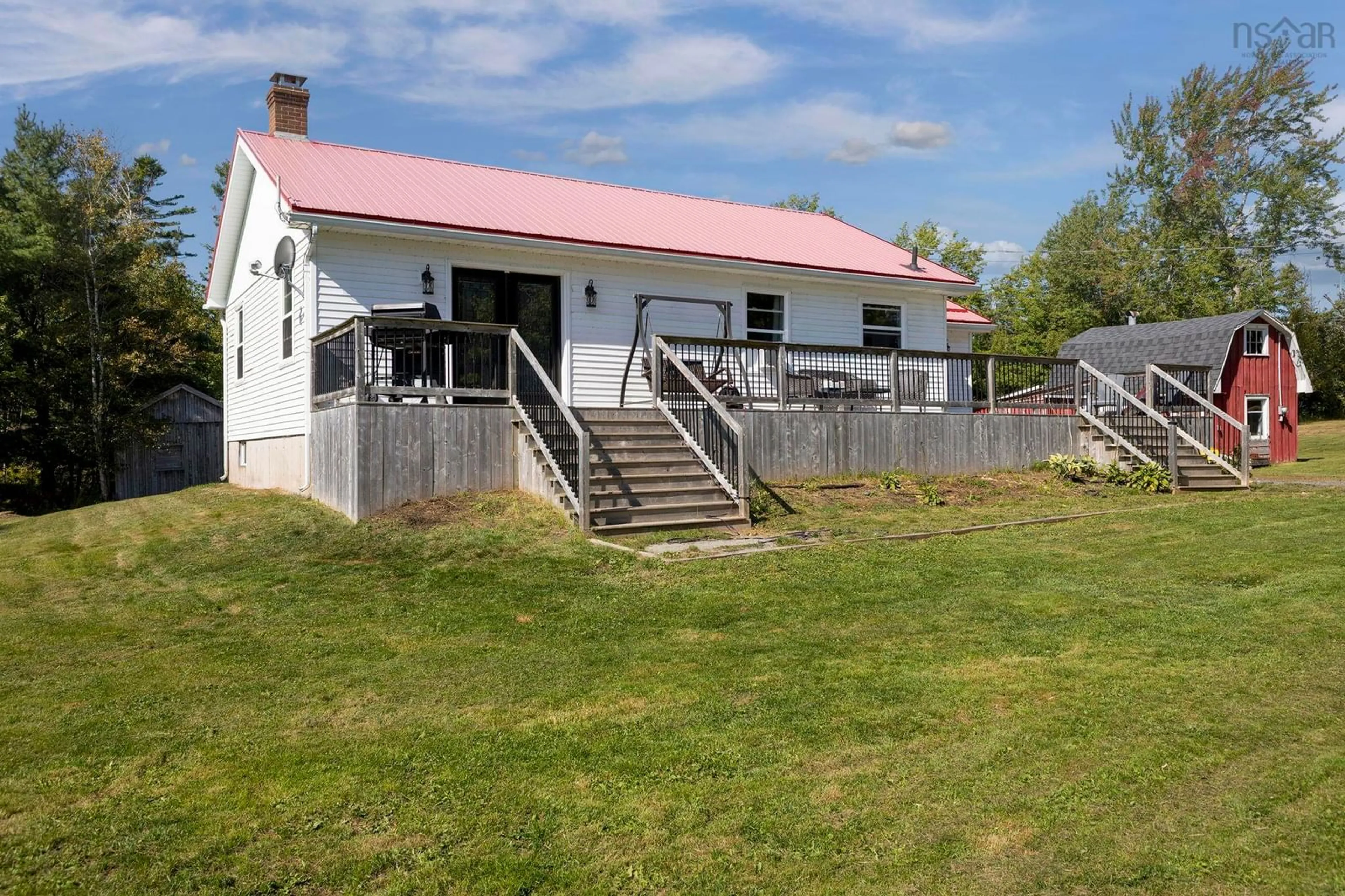 A pic from outside/outdoor area/front of a property/back of a property/a pic from drone, building for 6450 Highway 6, Three Brooks Nova Scotia B0K 1H0