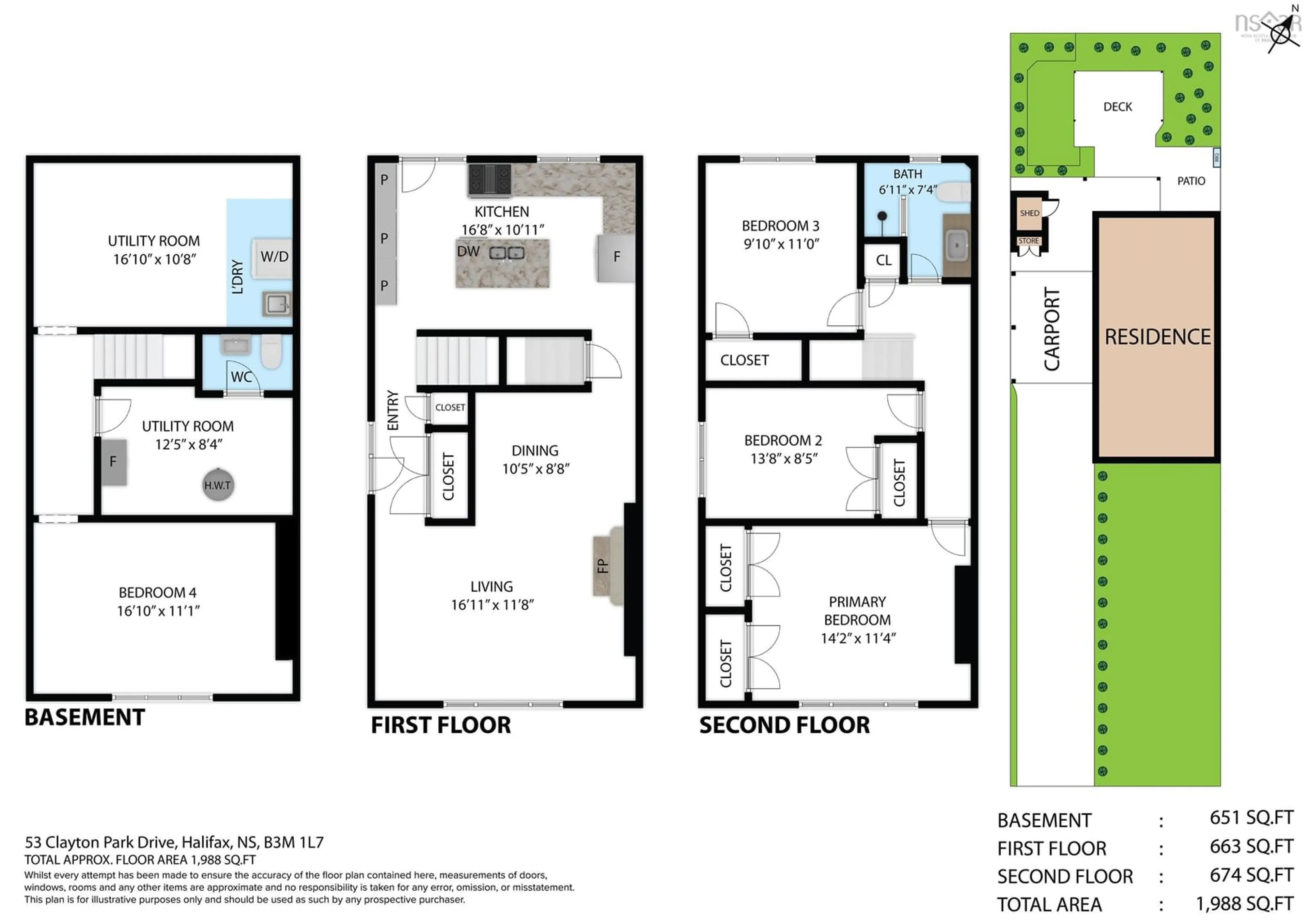 Floor plan for 53 Clayton Park Dr, Halifax Nova Scotia B3M 1L7