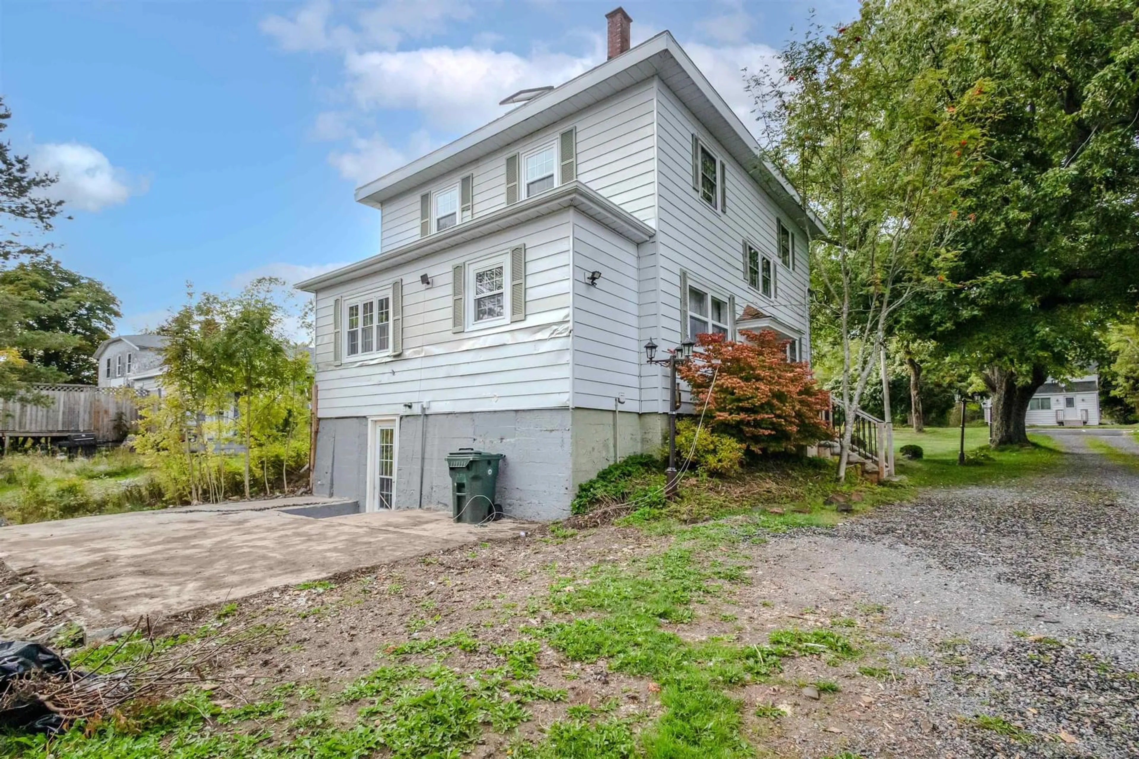 A pic from outside/outdoor area/front of a property/back of a property/a pic from drone, street for 2238 Sydney Rd, Reserve Mines Nova Scotia B1E 1K1