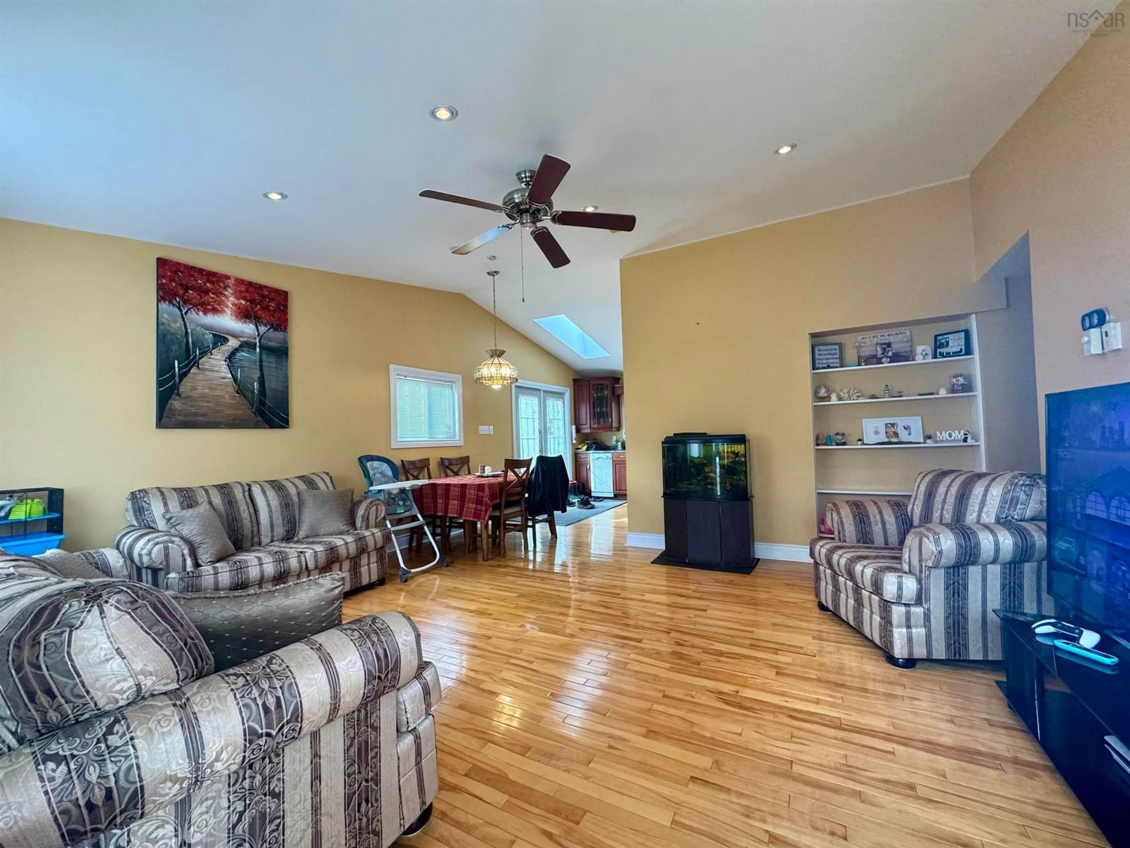 Living room with furniture, wood/laminate floor for 5585 Highway 4, Kempt Road Nova Scotia B0E 1J0
