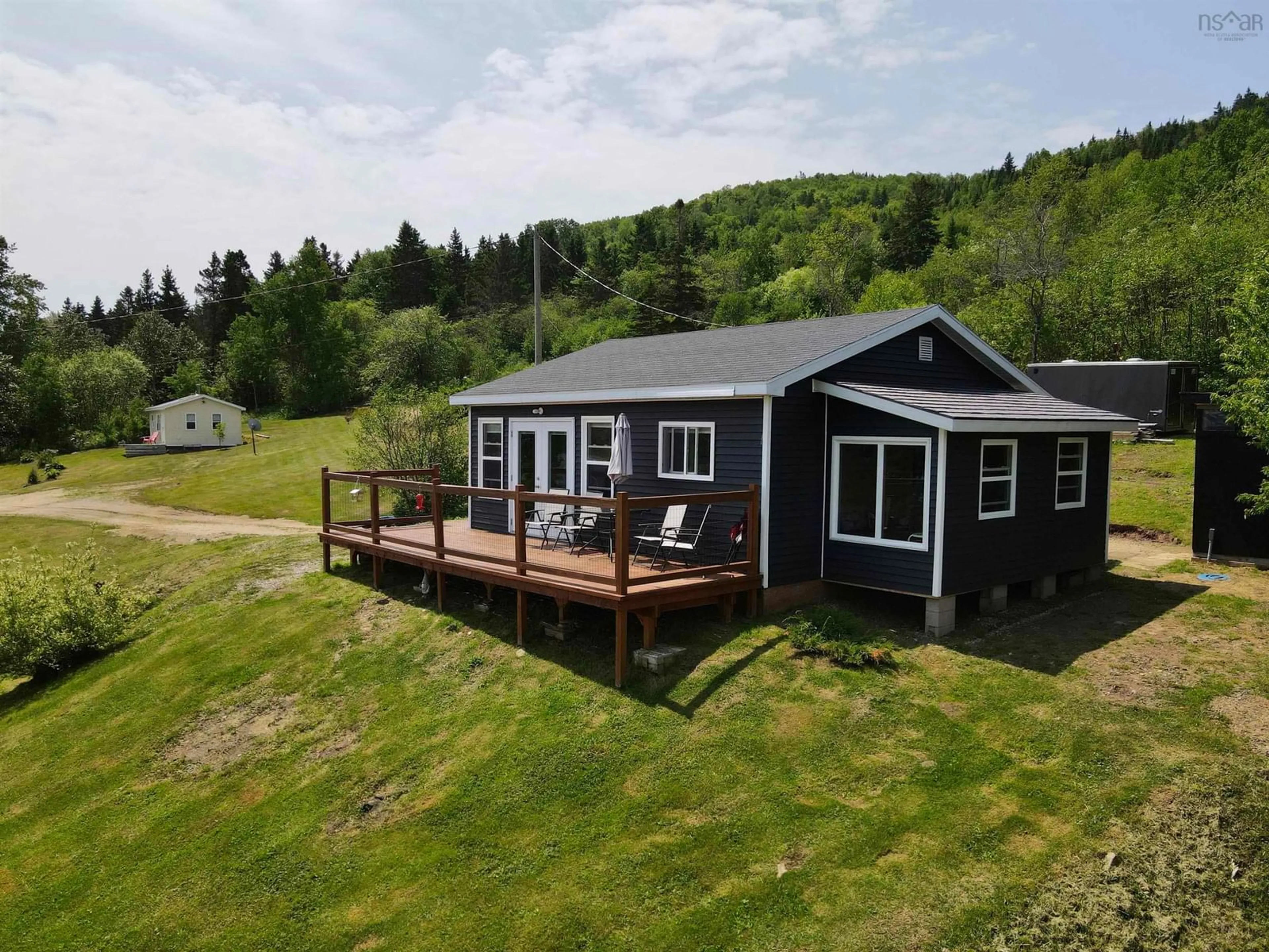 A pic from outside/outdoor area/front of a property/back of a property/a pic from drone, water/lake/river/ocean view for 222 Benacadie West Rd, Benacadie Pond Nova Scotia B1T 1H1