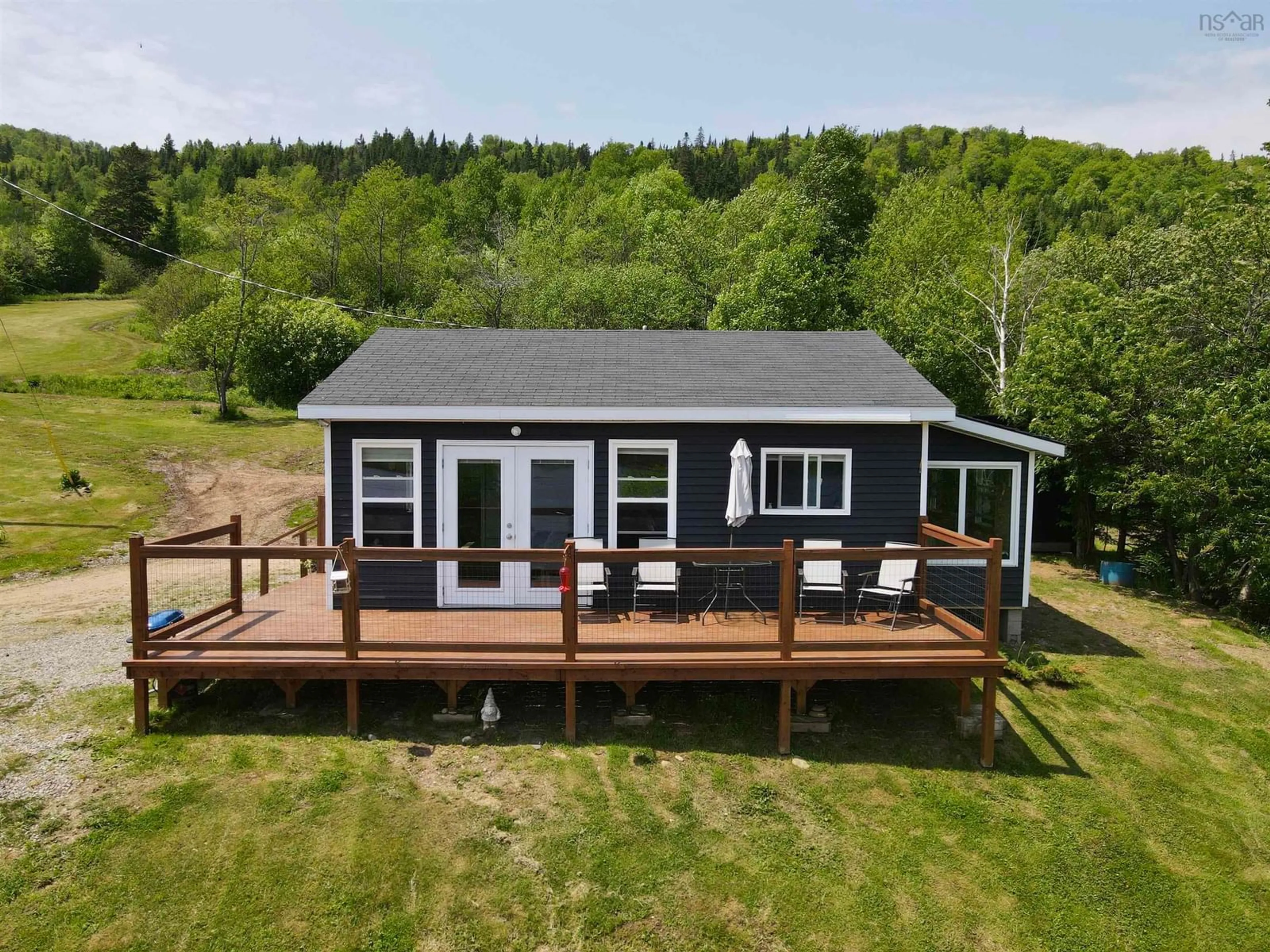 A pic from outside/outdoor area/front of a property/back of a property/a pic from drone, water/lake/river/ocean view for 222 Benacadie West Rd, Benacadie Pond Nova Scotia B1T 1H1