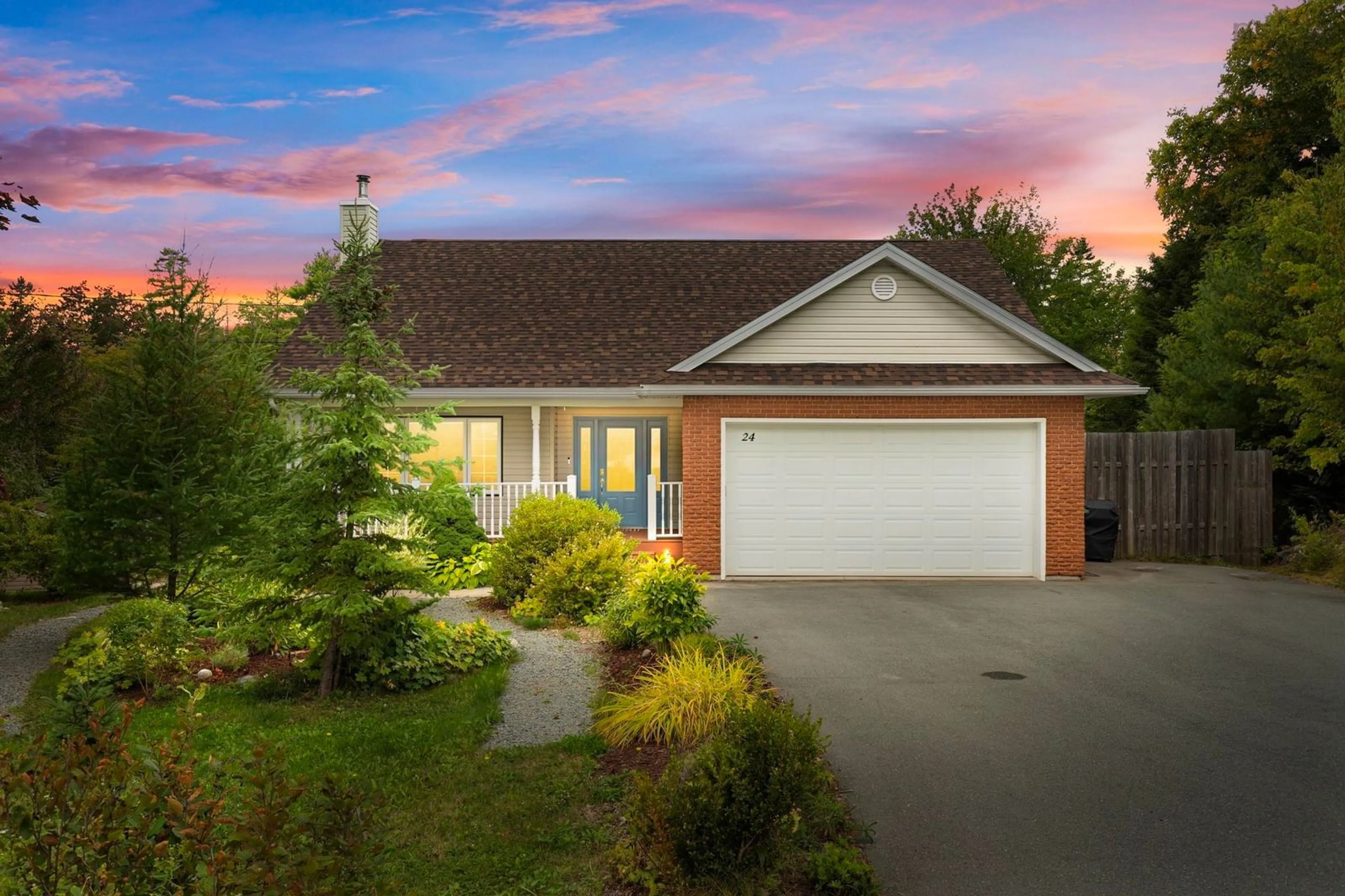 Home with vinyl exterior material, street for 24 Carriage Rd, Windsor Junction Nova Scotia B2T 1G3