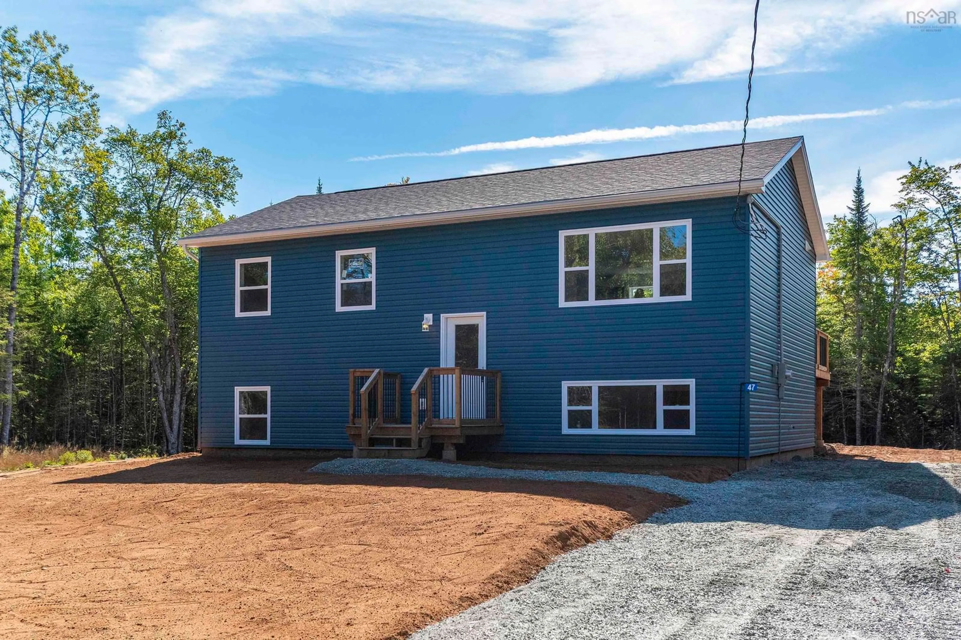 Home with vinyl exterior material, street for 47 Maloney Rd, Admiral Rock Nova Scotia B0N 2H0
