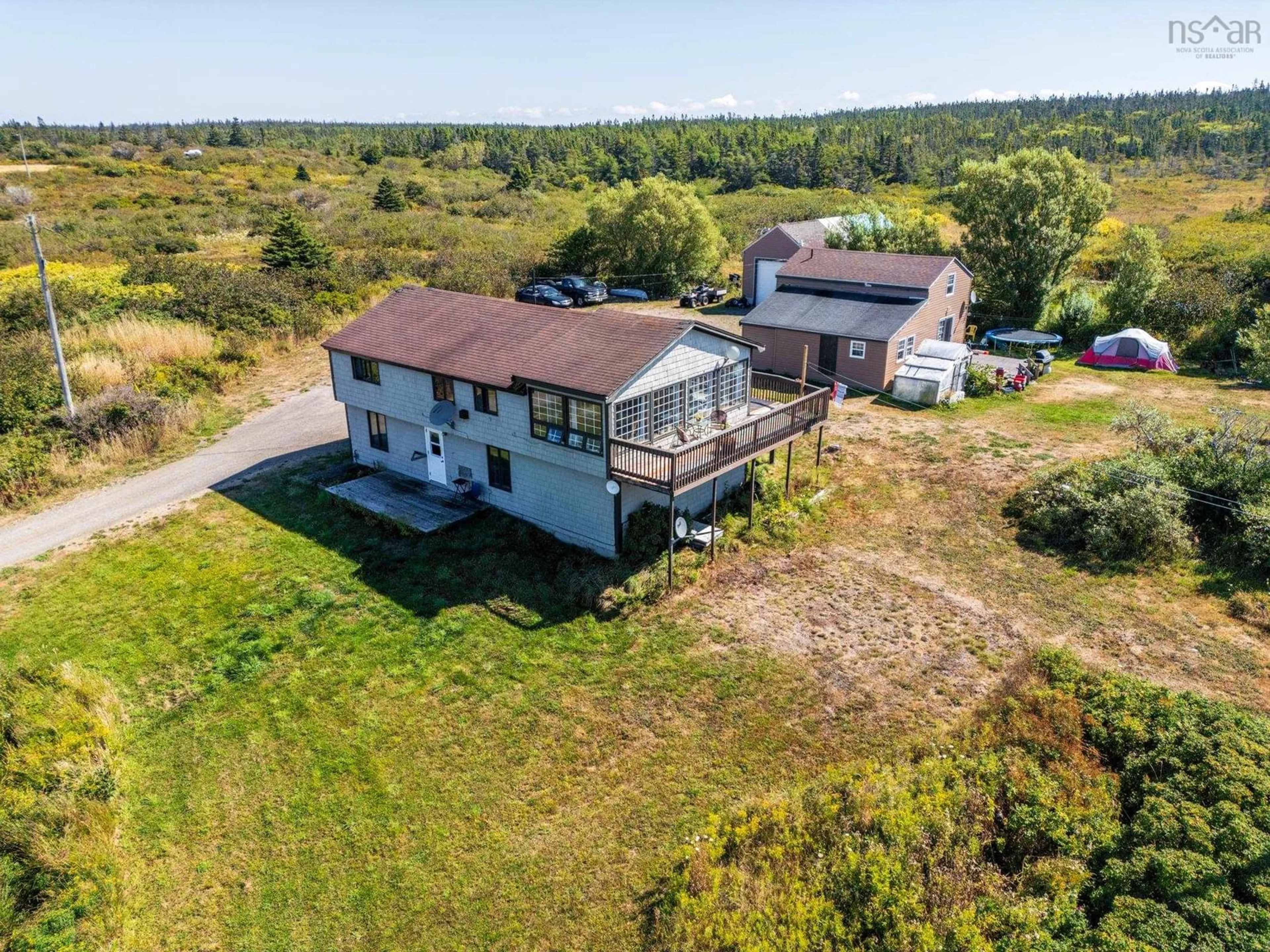 A pic from outside/outdoor area/front of a property/back of a property/a pic from drone, building for 171 173 Overcove Road, Freeport Nova Scotia B0V 1B0
