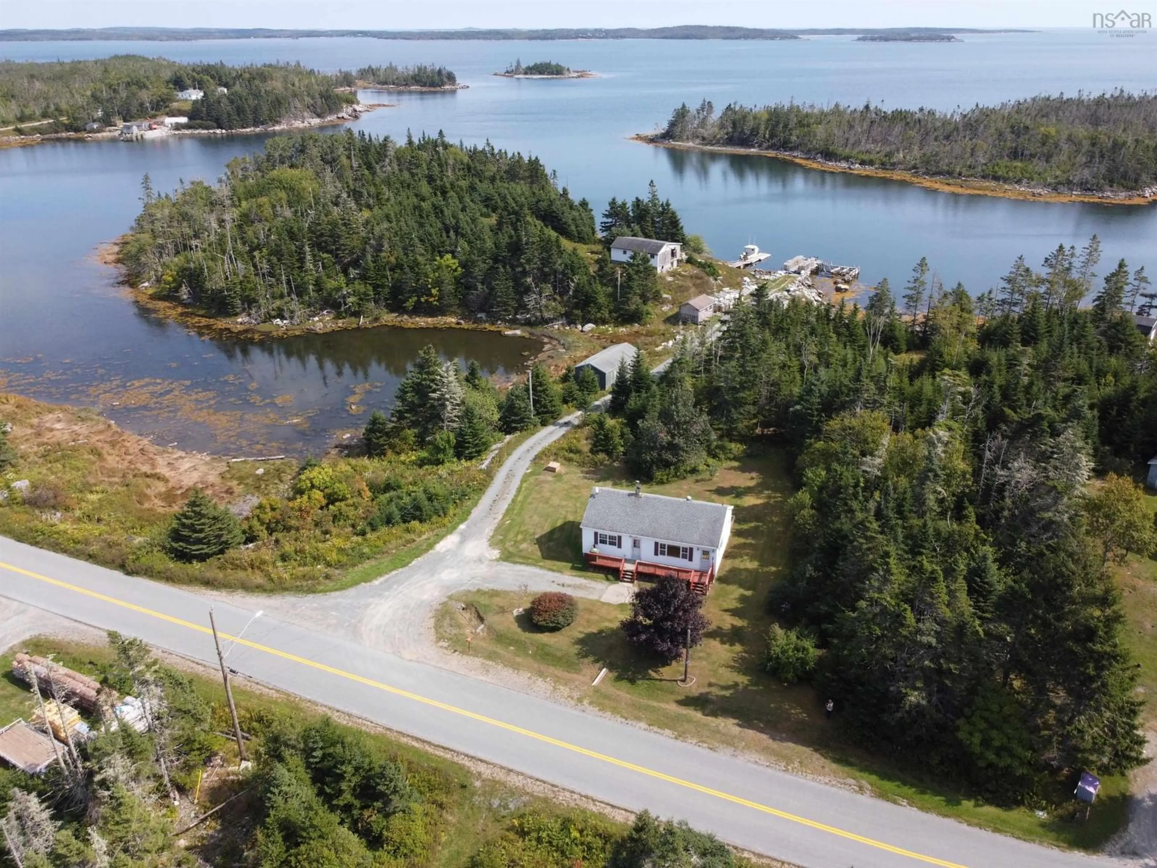 A pic from outside/outdoor area/front of a property/back of a property/a pic from drone, water/lake/river/ocean view for 1110 Mushaboom Rd, Mushaboom Nova Scotia B0J 3H0