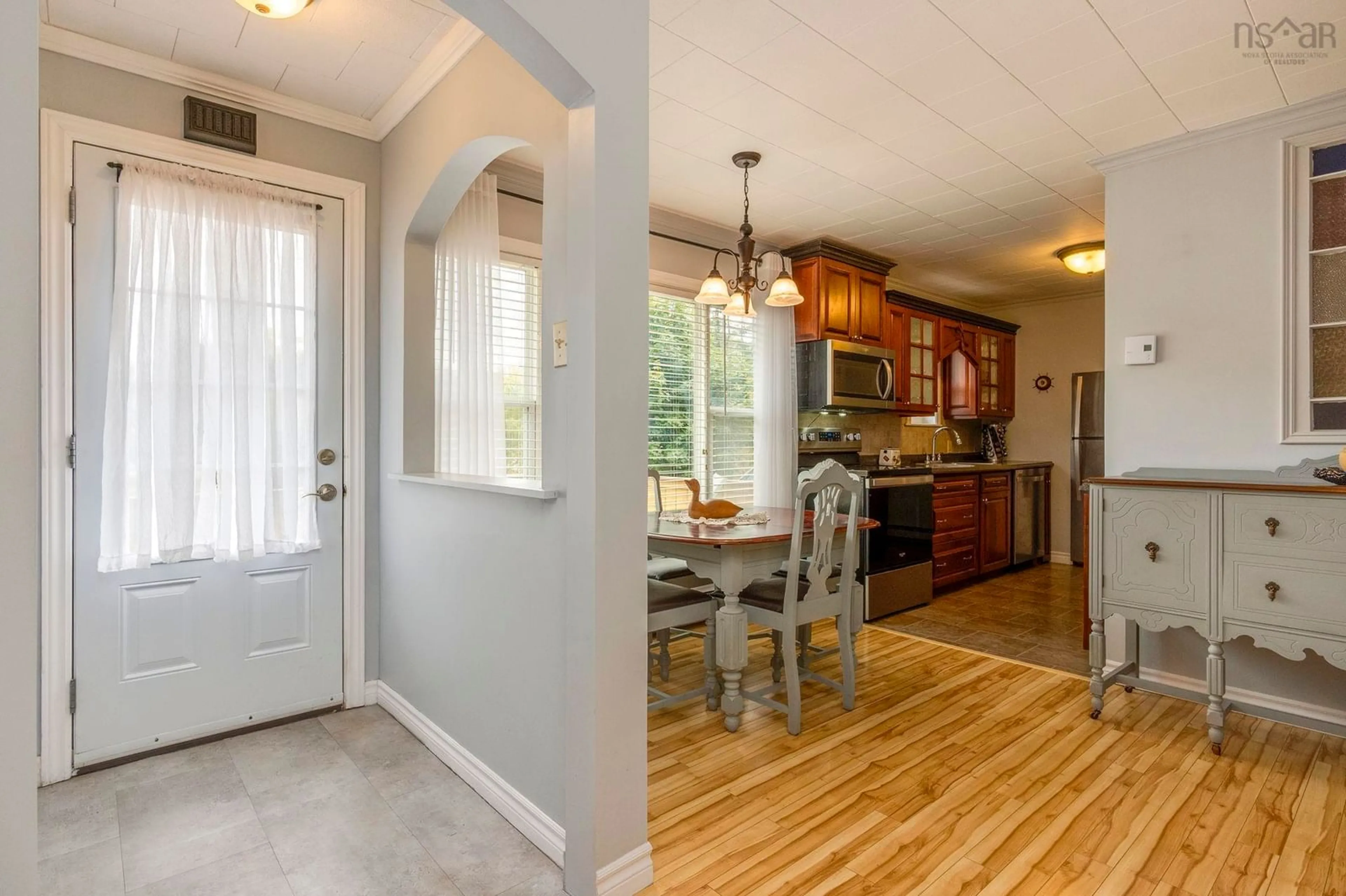 Open concept kitchen, wood/laminate floor for 75 Cook Ave, Wilmot Nova Scotia B0P 1W0