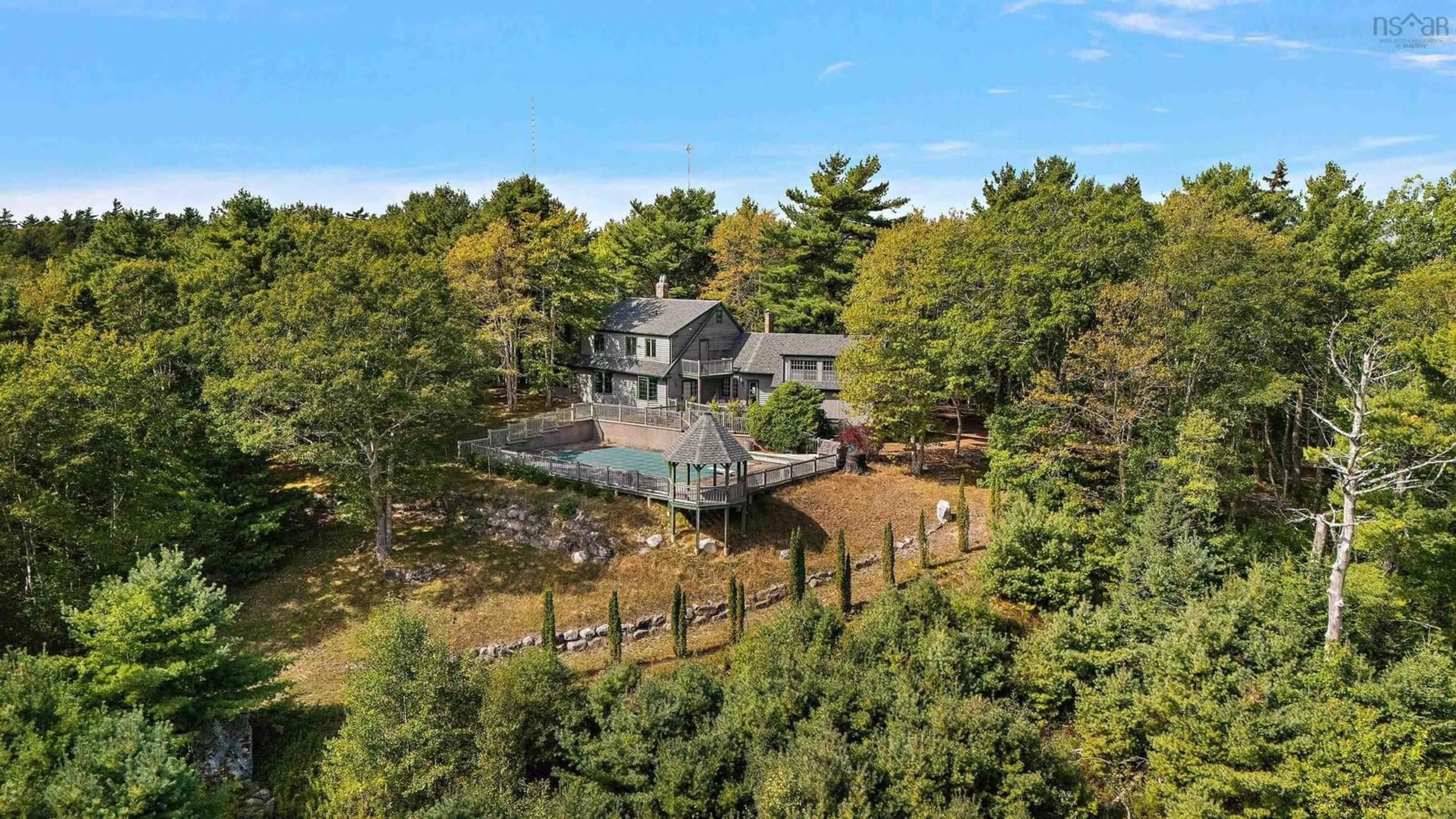 A pic from outside/outdoor area/front of a property/back of a property/a pic from drone, water/lake/river/ocean view for 189 Hwy 3, Reids Hill Nova Scotia B0T 1W0