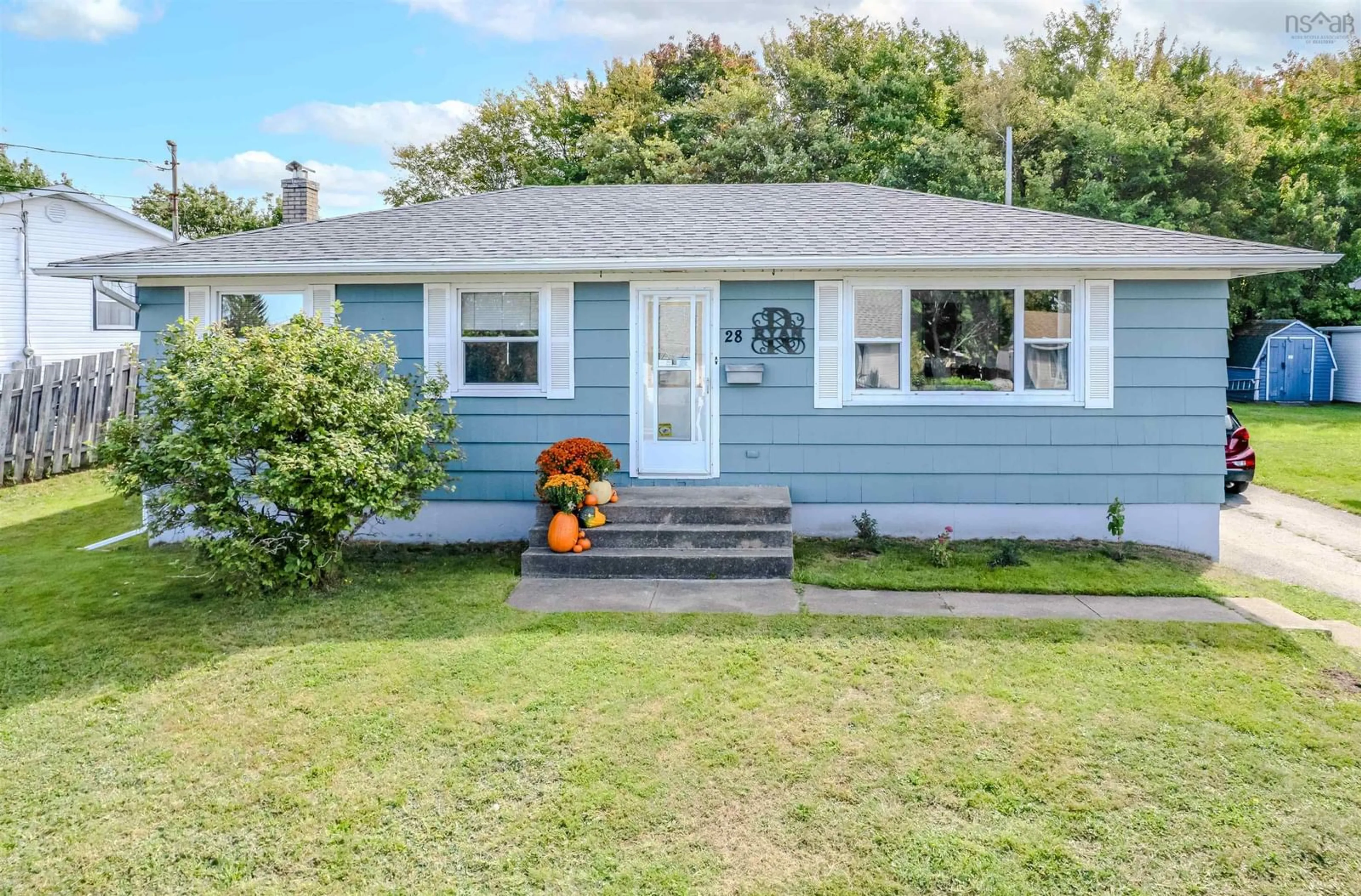 Home with vinyl exterior material, street for 28 Ranna Dr, Sydney Nova Scotia B1P 3Y7