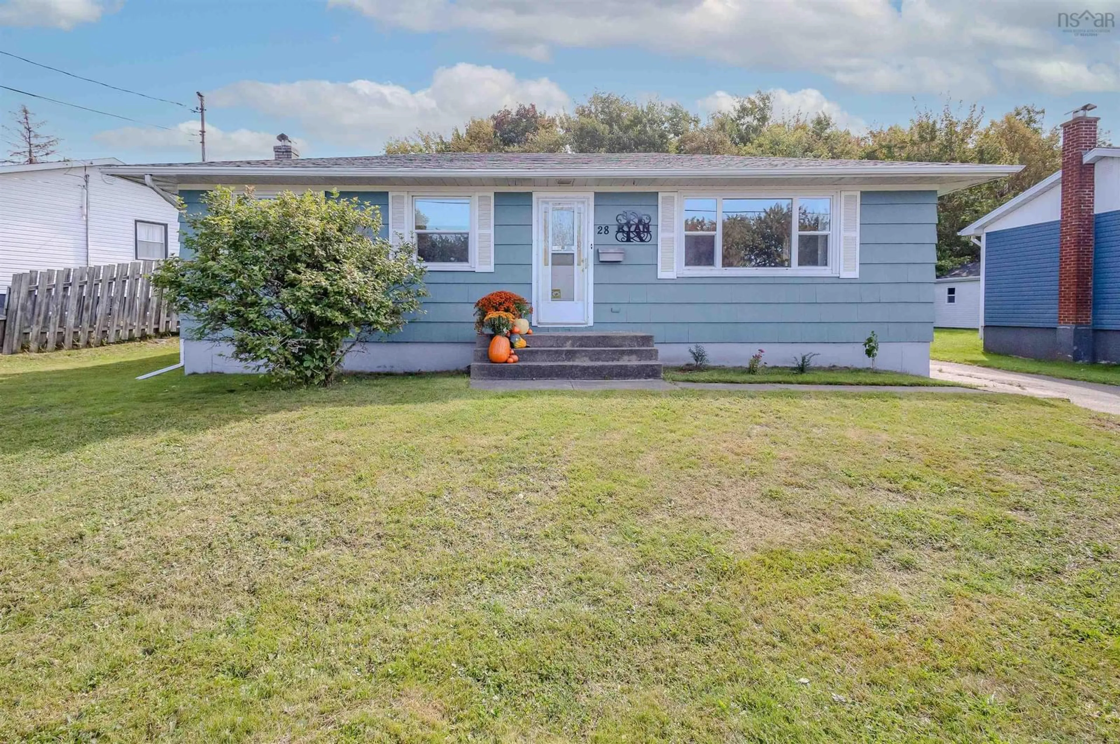 Home with vinyl exterior material, street for 28 Ranna Dr, Sydney Nova Scotia B1P 3Y7