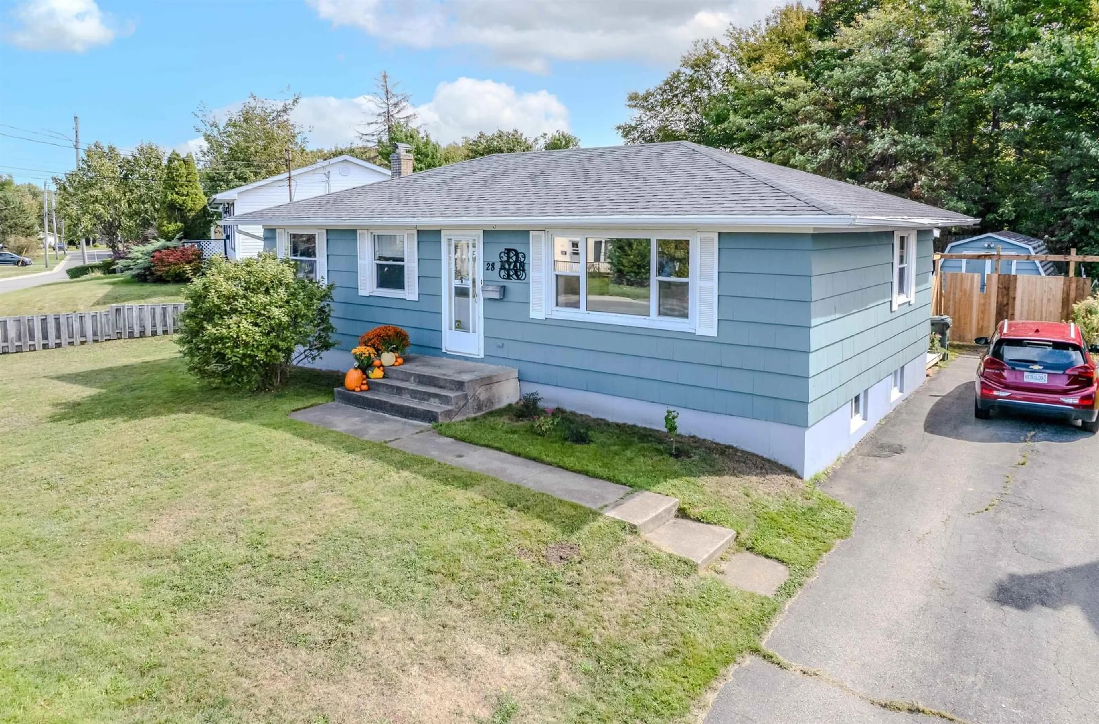 Home with vinyl exterior material, street for 28 Ranna Dr, Sydney Nova Scotia B1P 3Y7