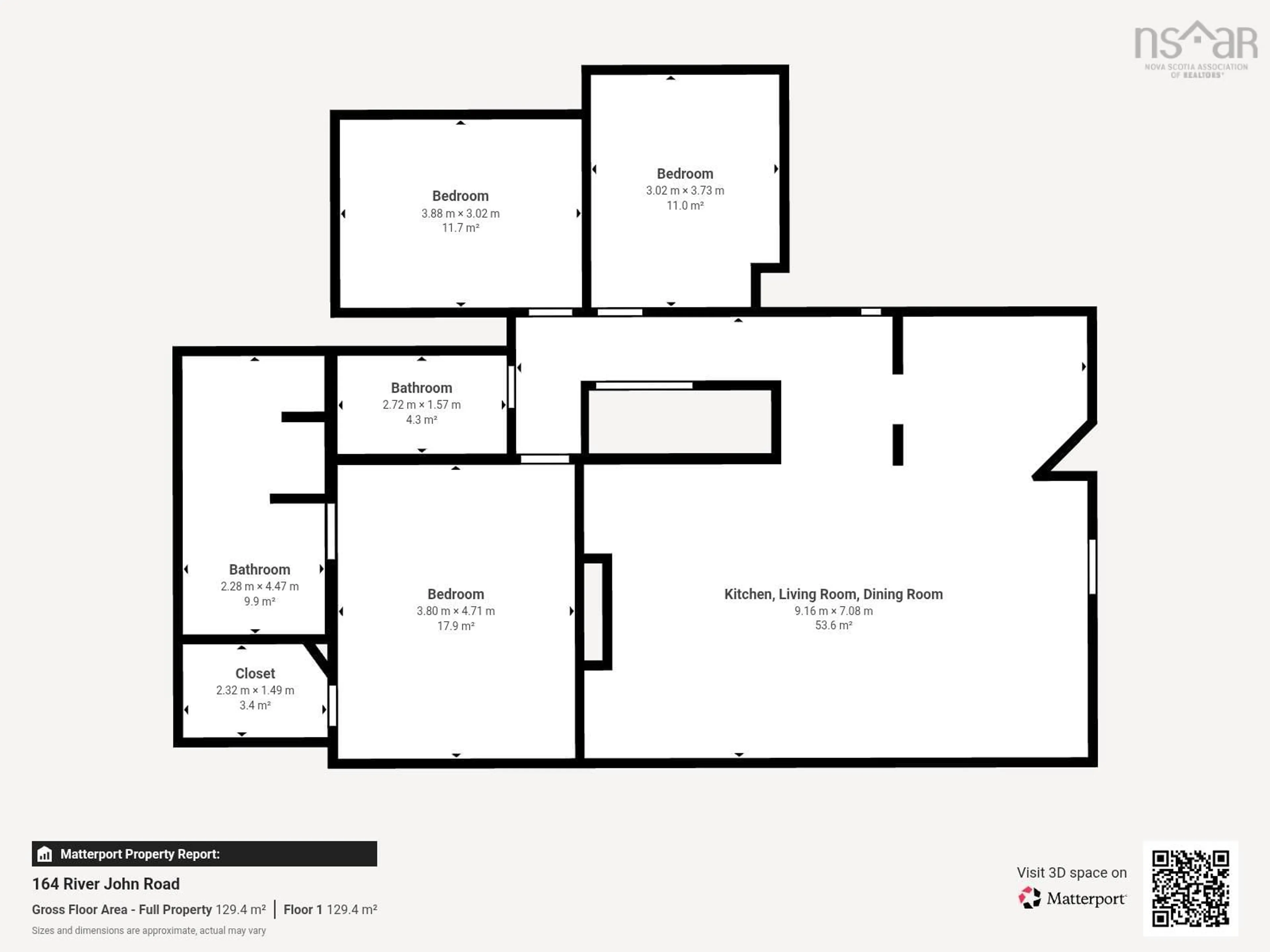 Floor plan for 164 River John Rd, River John Nova Scotia B0K 1N0