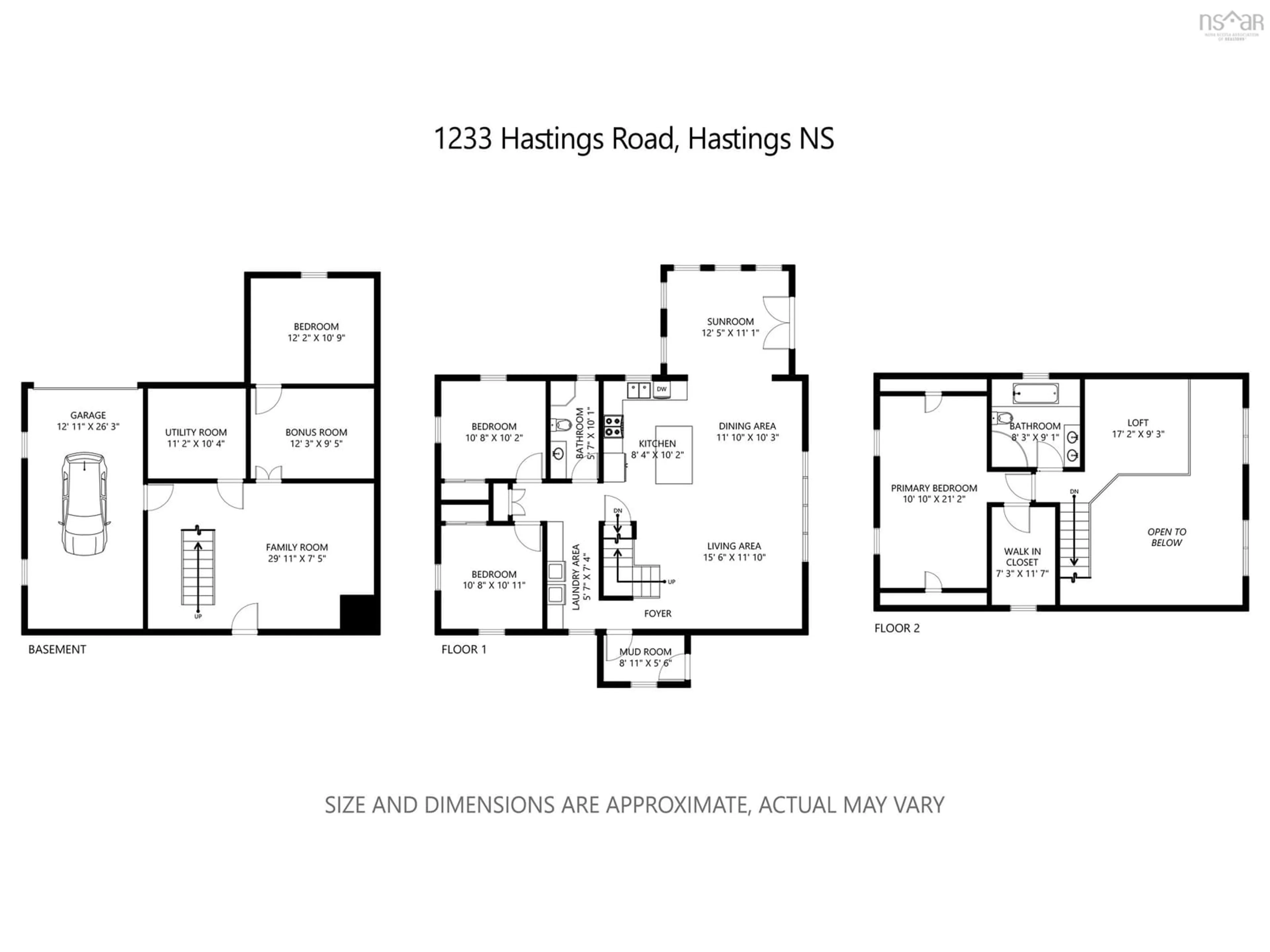 Floor plan for 1233 Hastings Rd, Hastings Nova Scotia B4H 3Y3