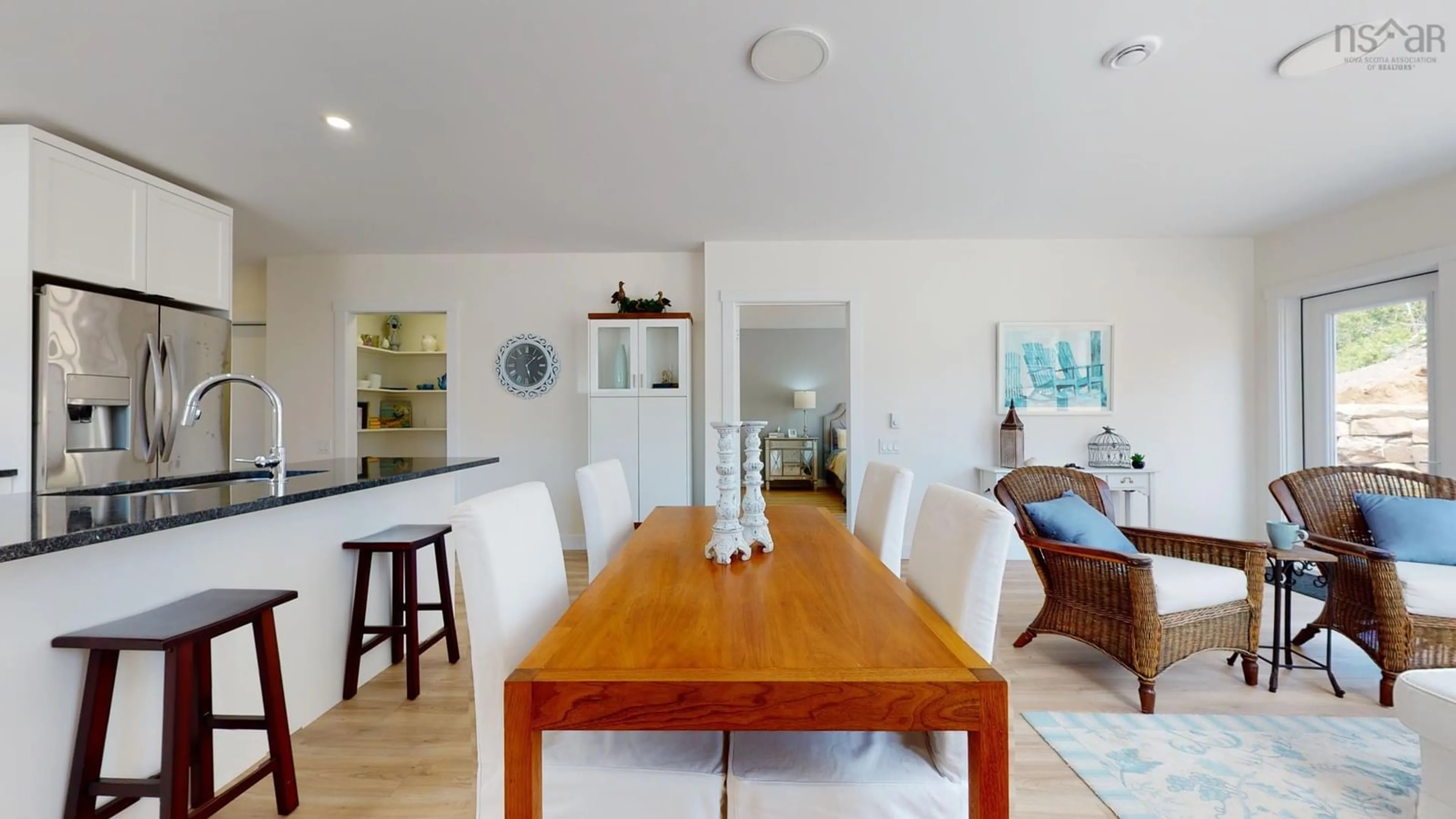 Dining room, wood/laminate floor for 202 Sailors Trail, Eastern Passage Nova Scotia B3G 0A3