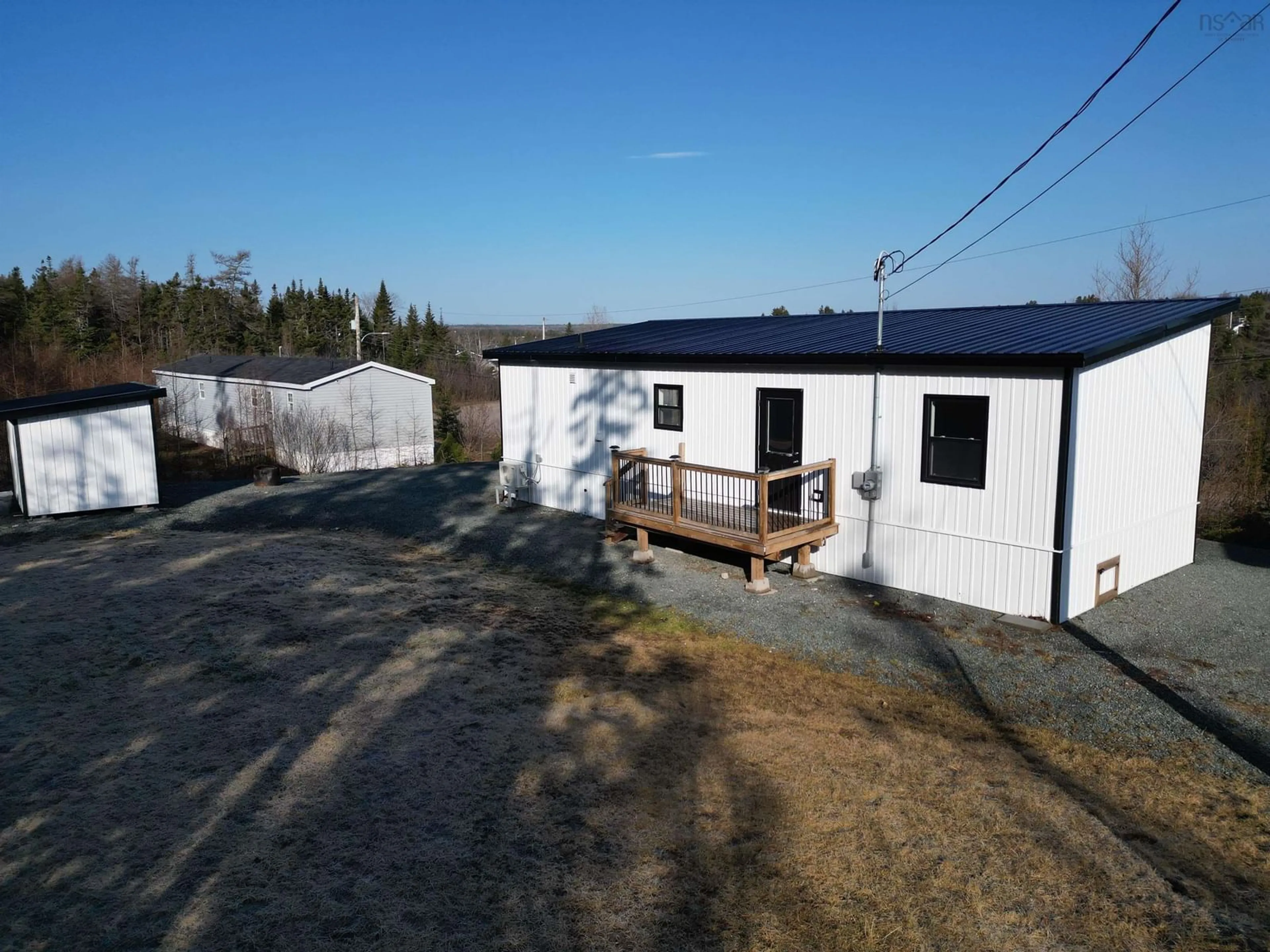A pic from outside/outdoor area/front of a property/back of a property/a pic from drone, unknown for 16 Mcnamara Bend, Evanston Nova Scotia B0E 1J0