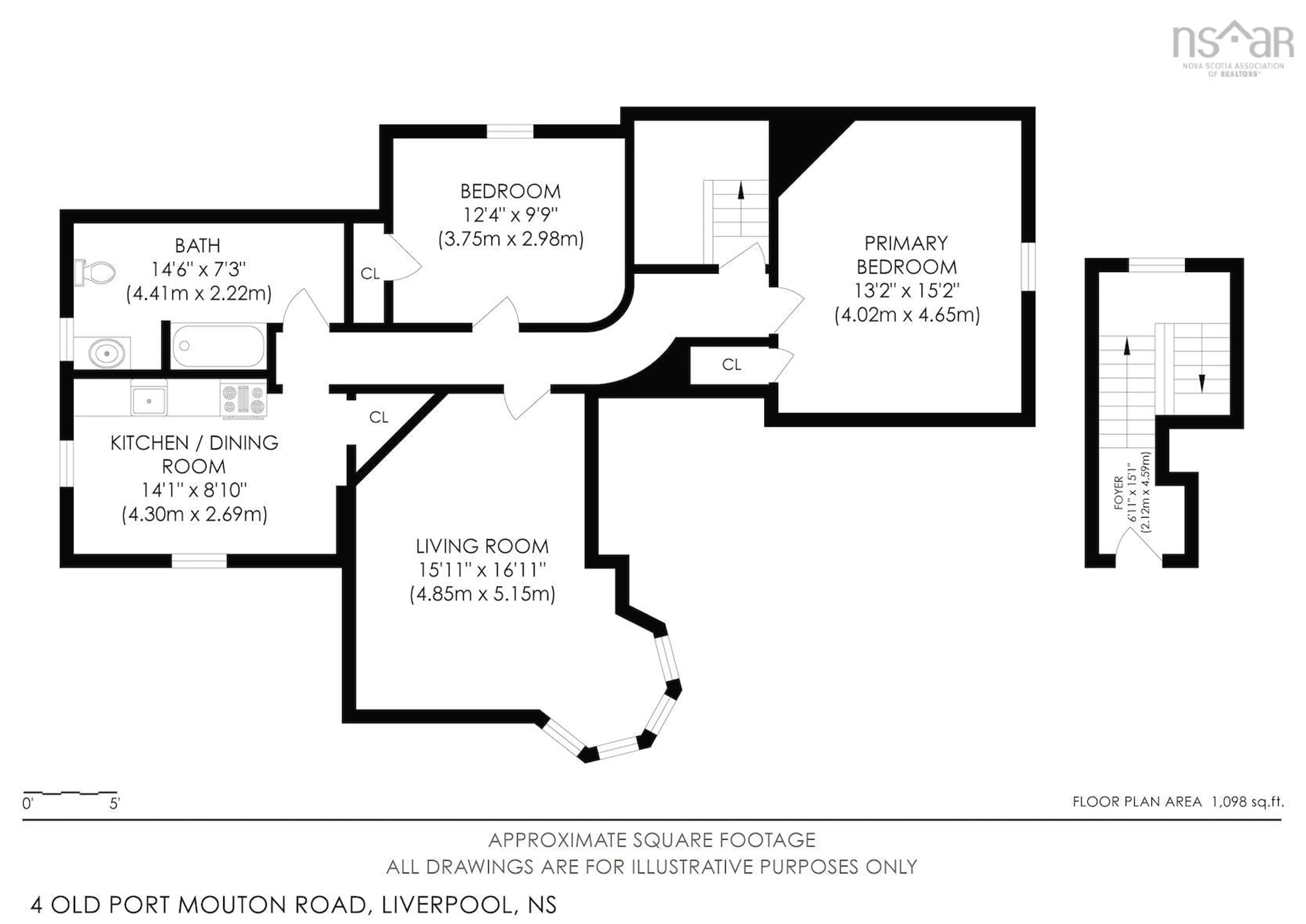 Floor plan for 4 Old Port Mouton Rd, Liverpool Nova Scotia B0T 1K0