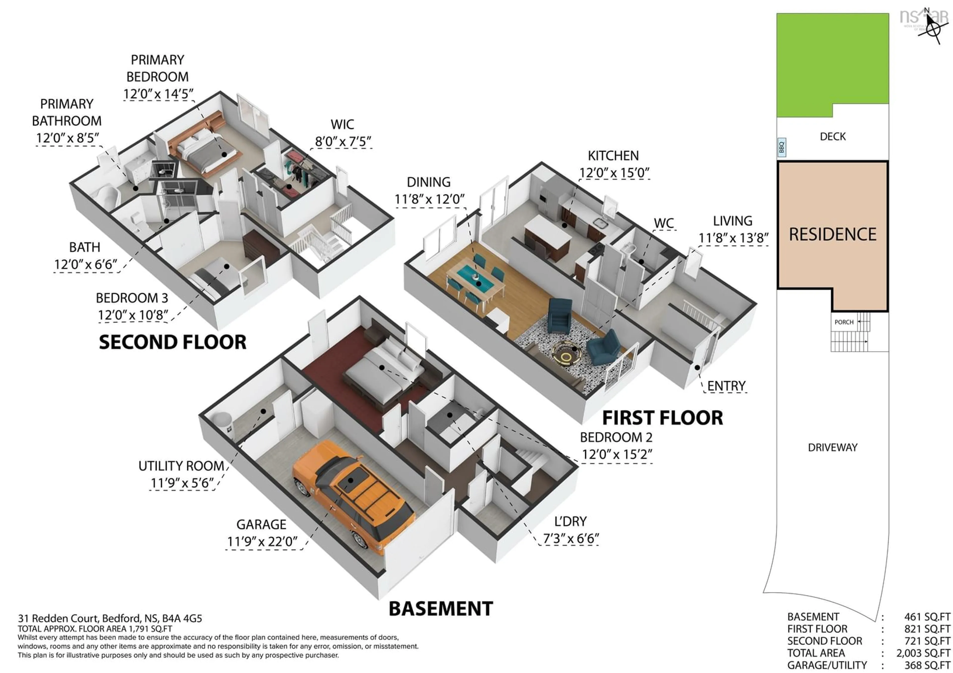 Floor plan for 31 Redden Crt, Bedford Nova Scotia B4A 4G5