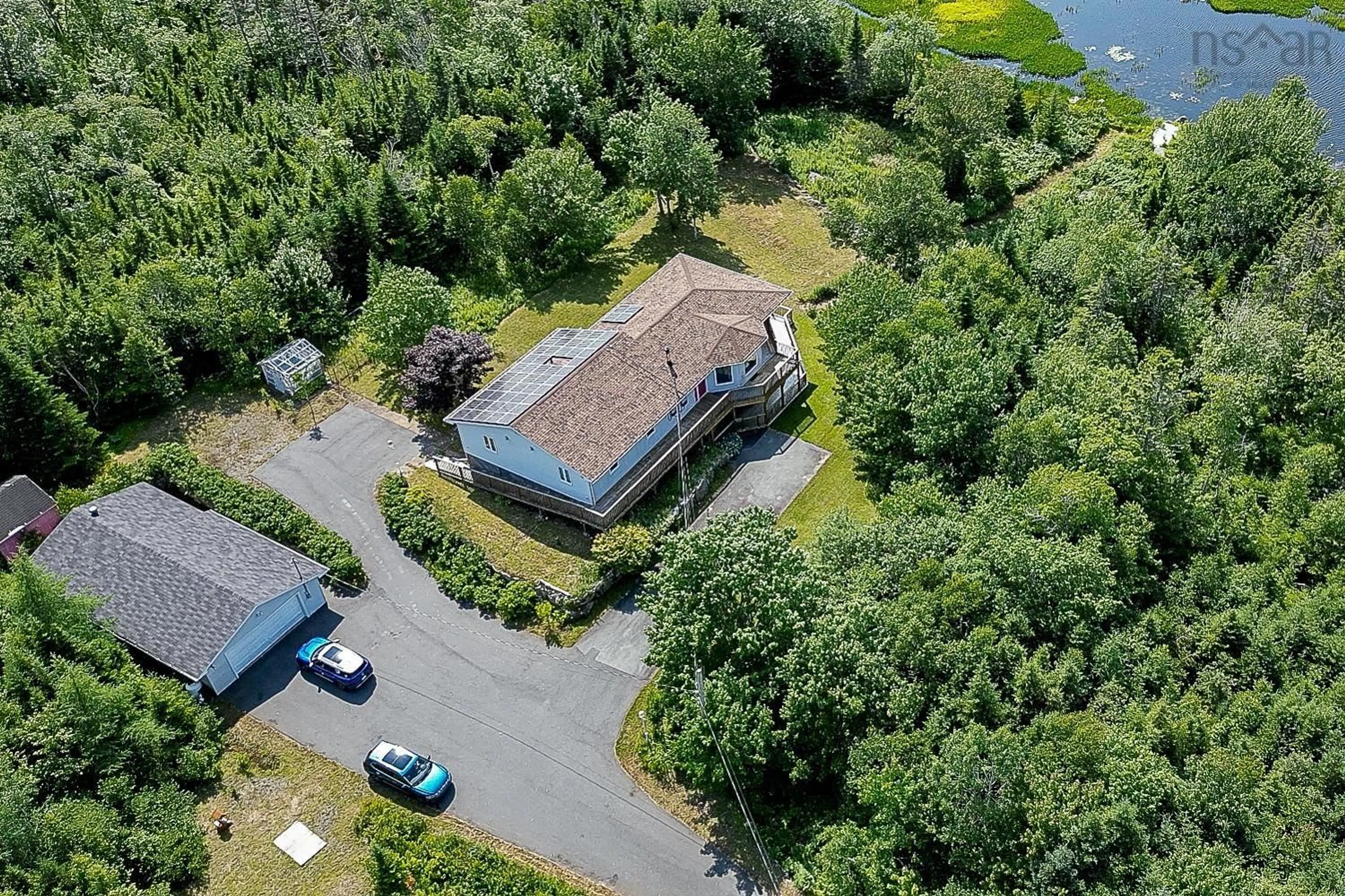 A pic from outside/outdoor area/front of a property/back of a property/a pic from drone, building for 80 Stoney Beach Rd, Whites Lake Nova Scotia B3T 1V9