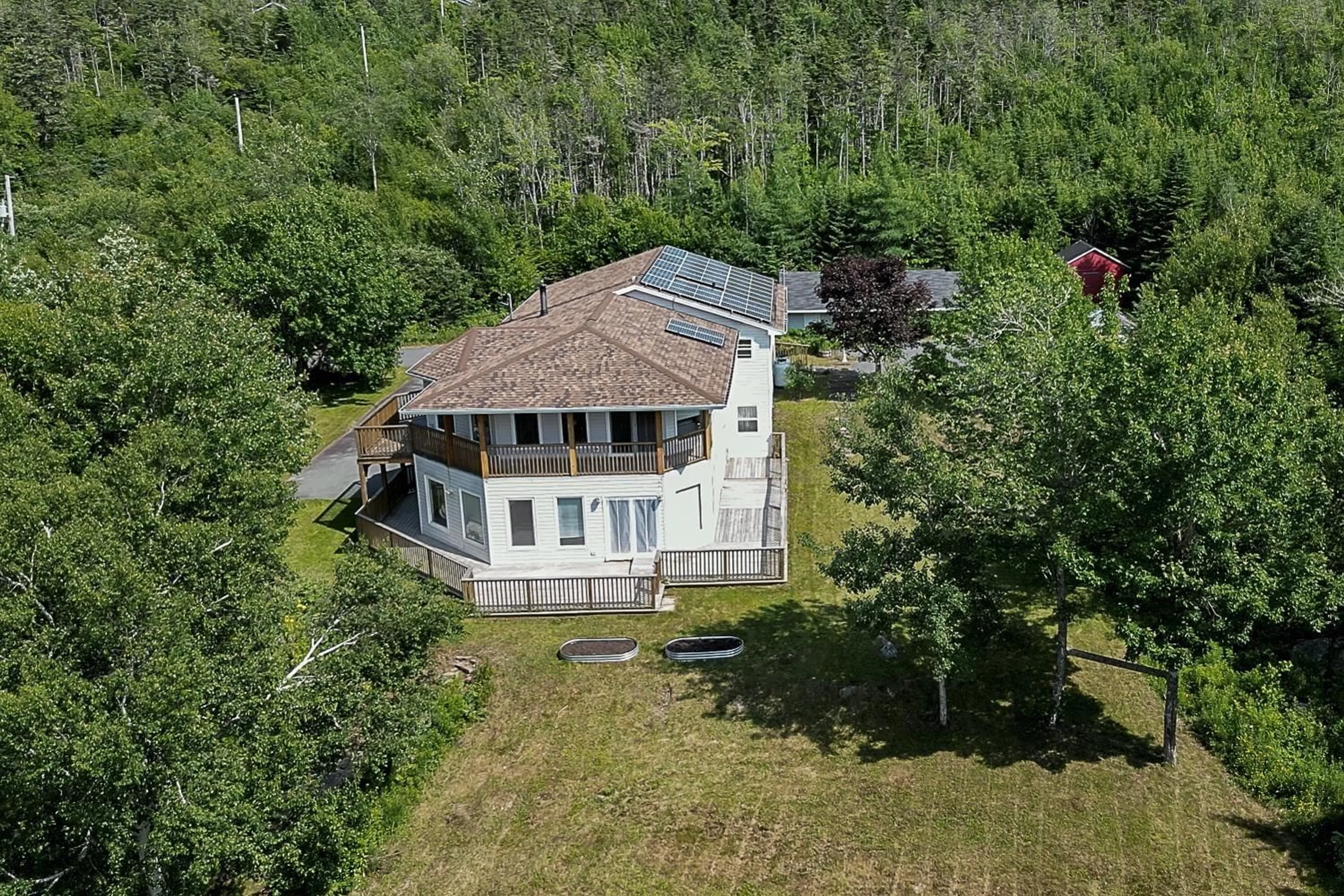 A pic from outside/outdoor area/front of a property/back of a property/a pic from drone, building for 80 Stoney Beach Rd, Whites Lake Nova Scotia B3T 1V9