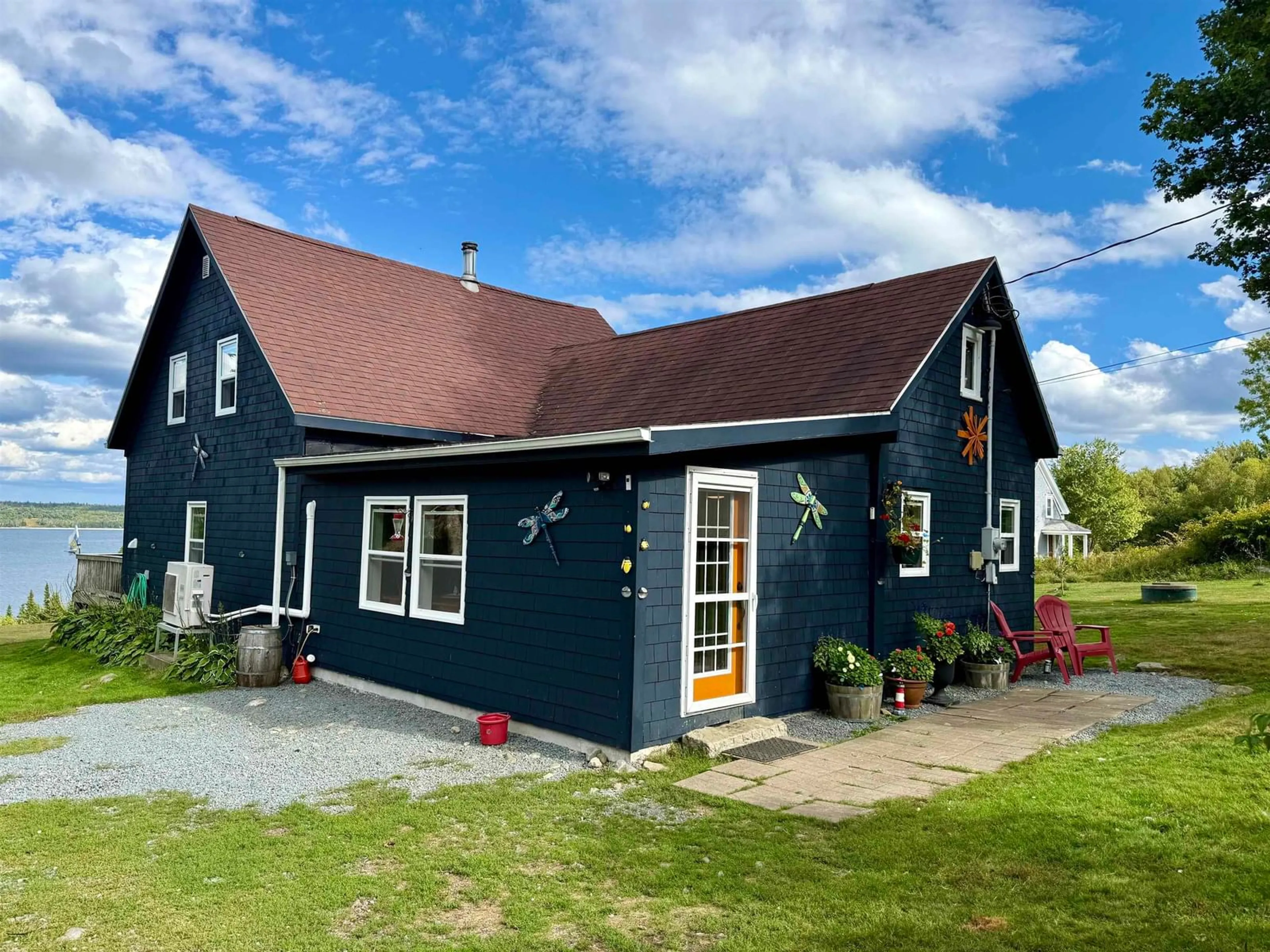A pic from outside/outdoor area/front of a property/back of a property/a pic from drone, building for 5100 Sandy Point Roads, Jordan Ferry Nova Scotia B0T 1W0