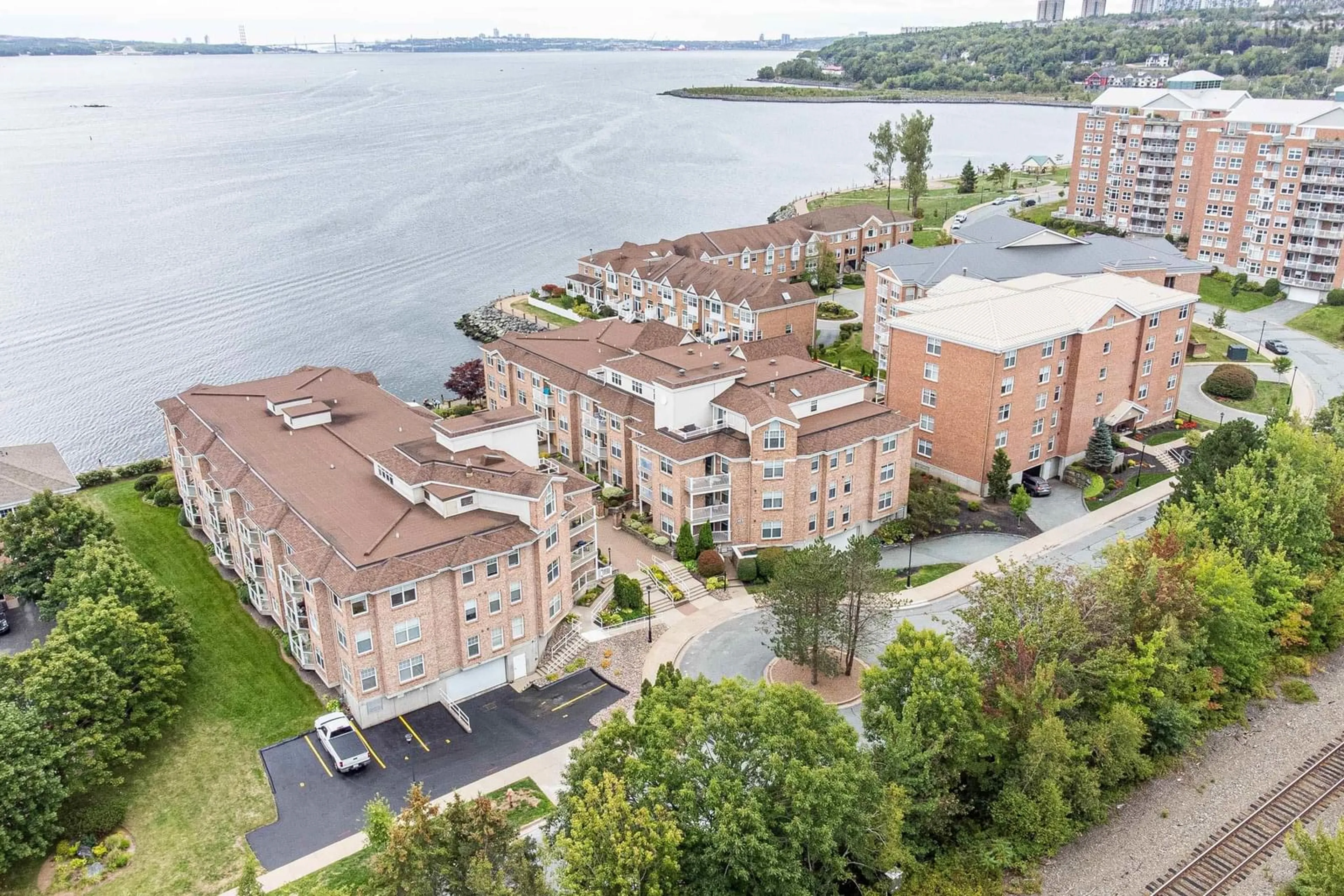 A pic from outside/outdoor area/front of a property/back of a property/a pic from drone, water/lake/river/ocean view for 40 Waterfront Dr #103, Bedford Nova Scotia B4A 4J1