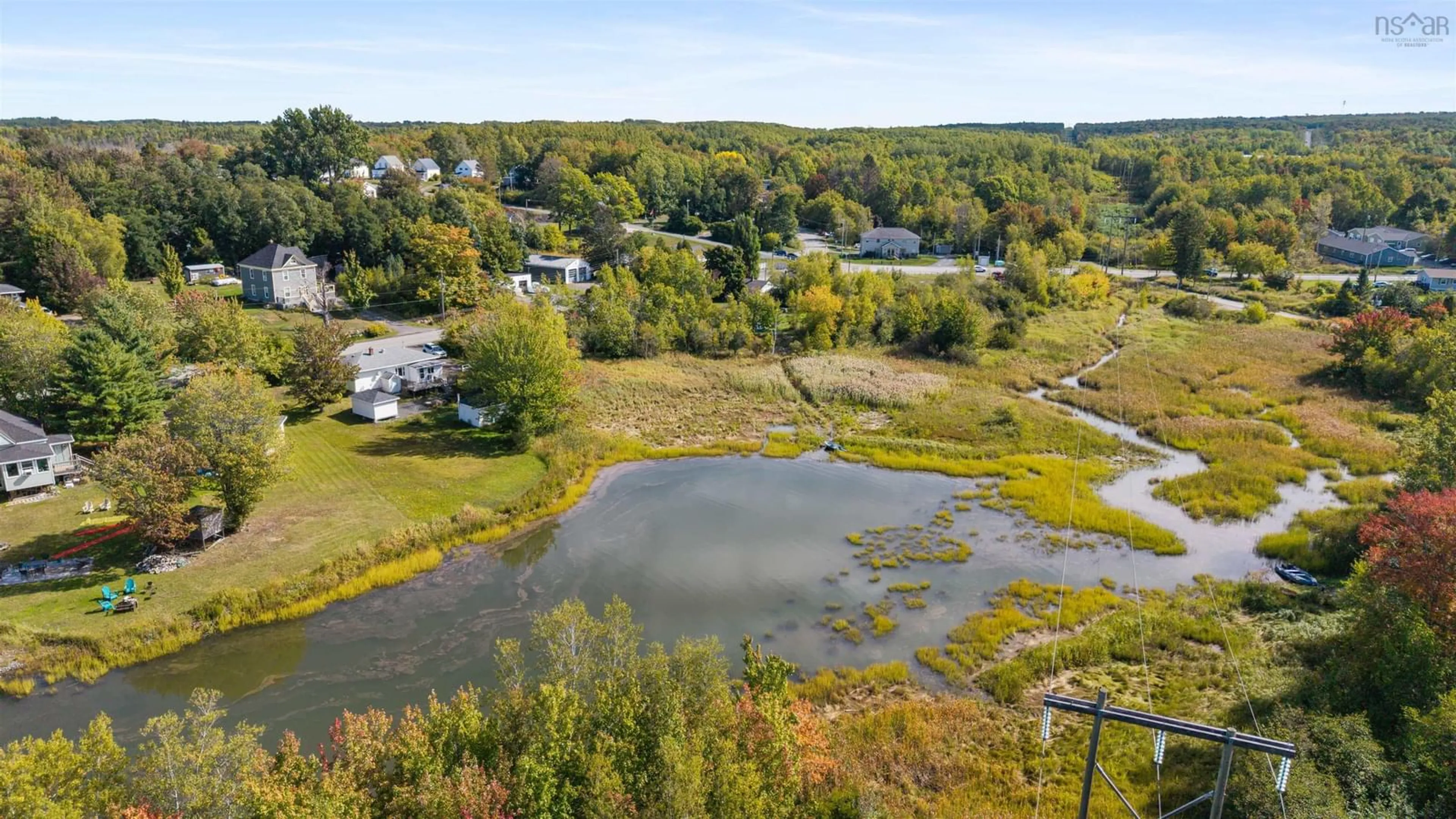 A pic from outside/outdoor area/front of a property/back of a property/a pic from drone, water/lake/river/ocean view for 4567 Pictou Landing Rd, Hillside Nova Scotia B0K 1X0