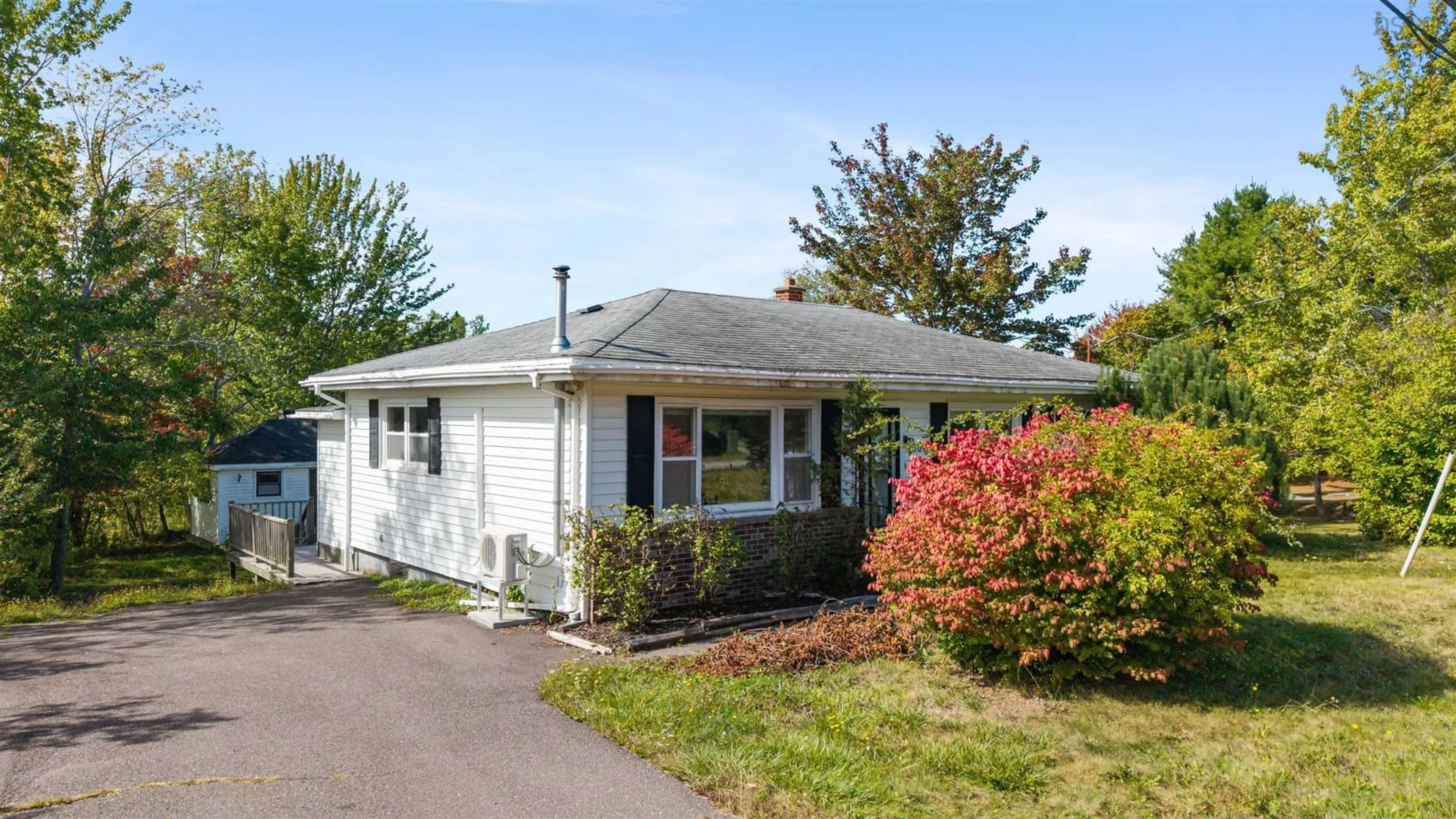 Home with vinyl exterior material, street for 4567 Pictou Landing Rd, Hillside Nova Scotia B0K 1X0