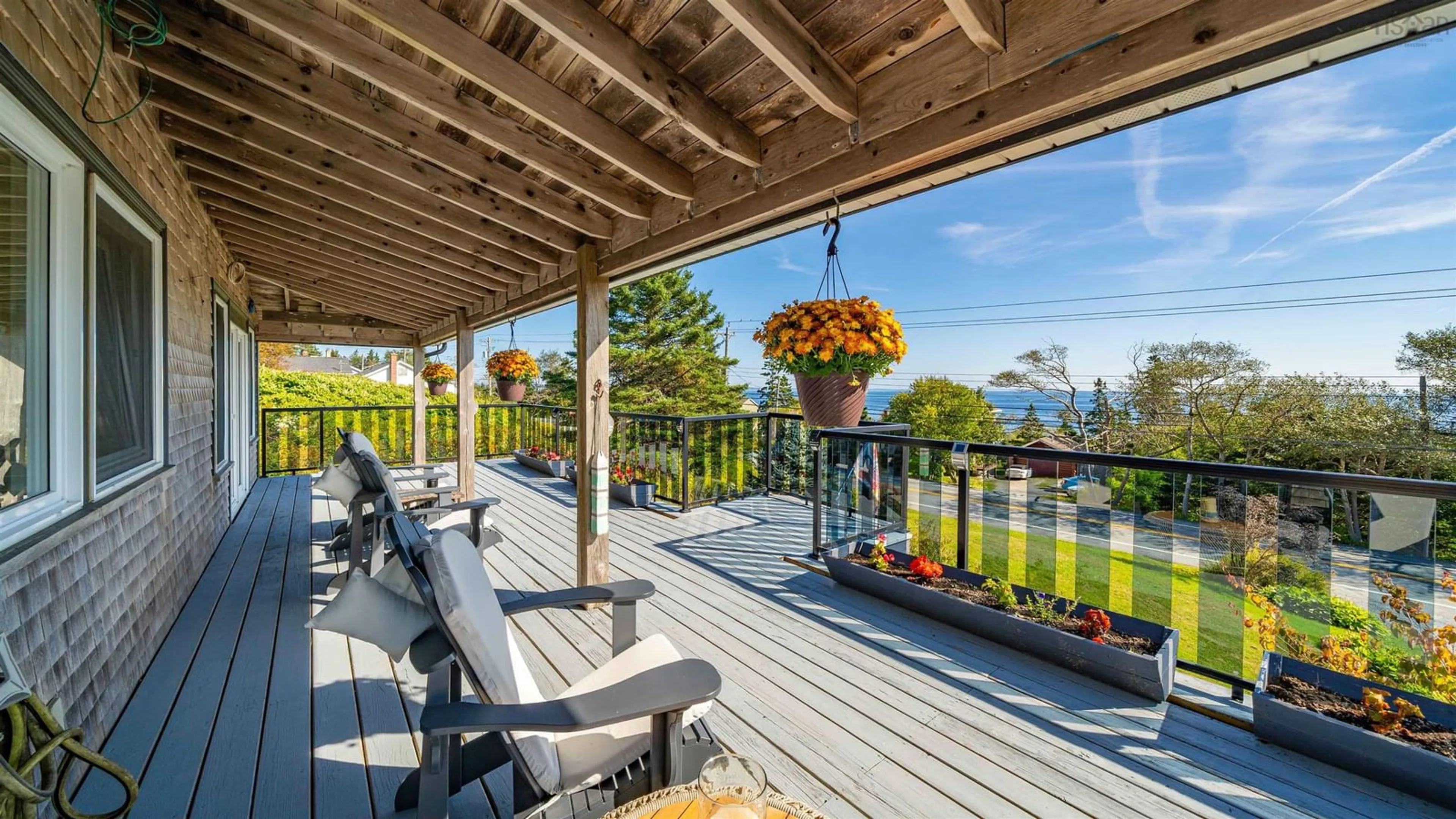 Patio, water/lake/river/ocean view for 687 Ketch Harbour Rd, Portuguese Cove Nova Scotia B3V 1K2
