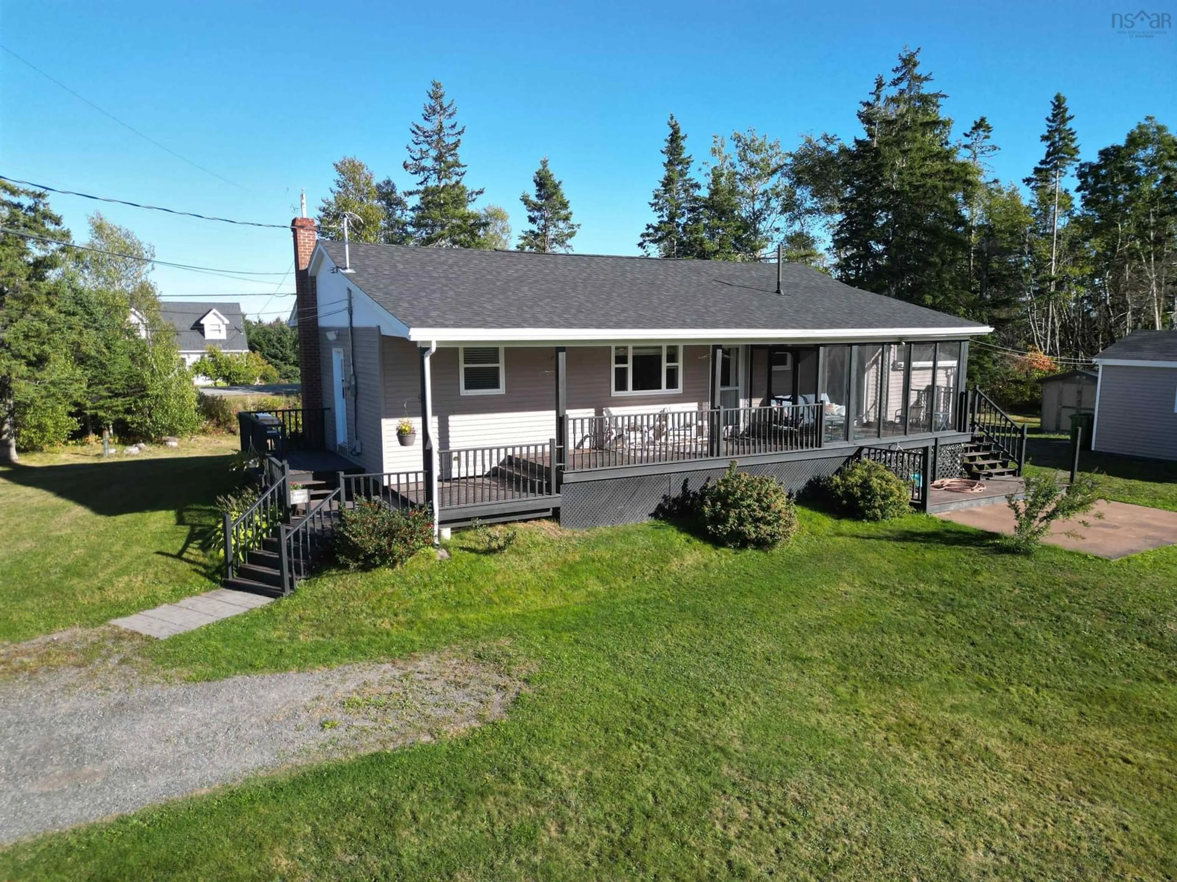 A pic from outside/outdoor area/front of a property/back of a property/a pic from drone, street for 555 Foxbrook Rd, Fox Brook Nova Scotia B0K 1S0