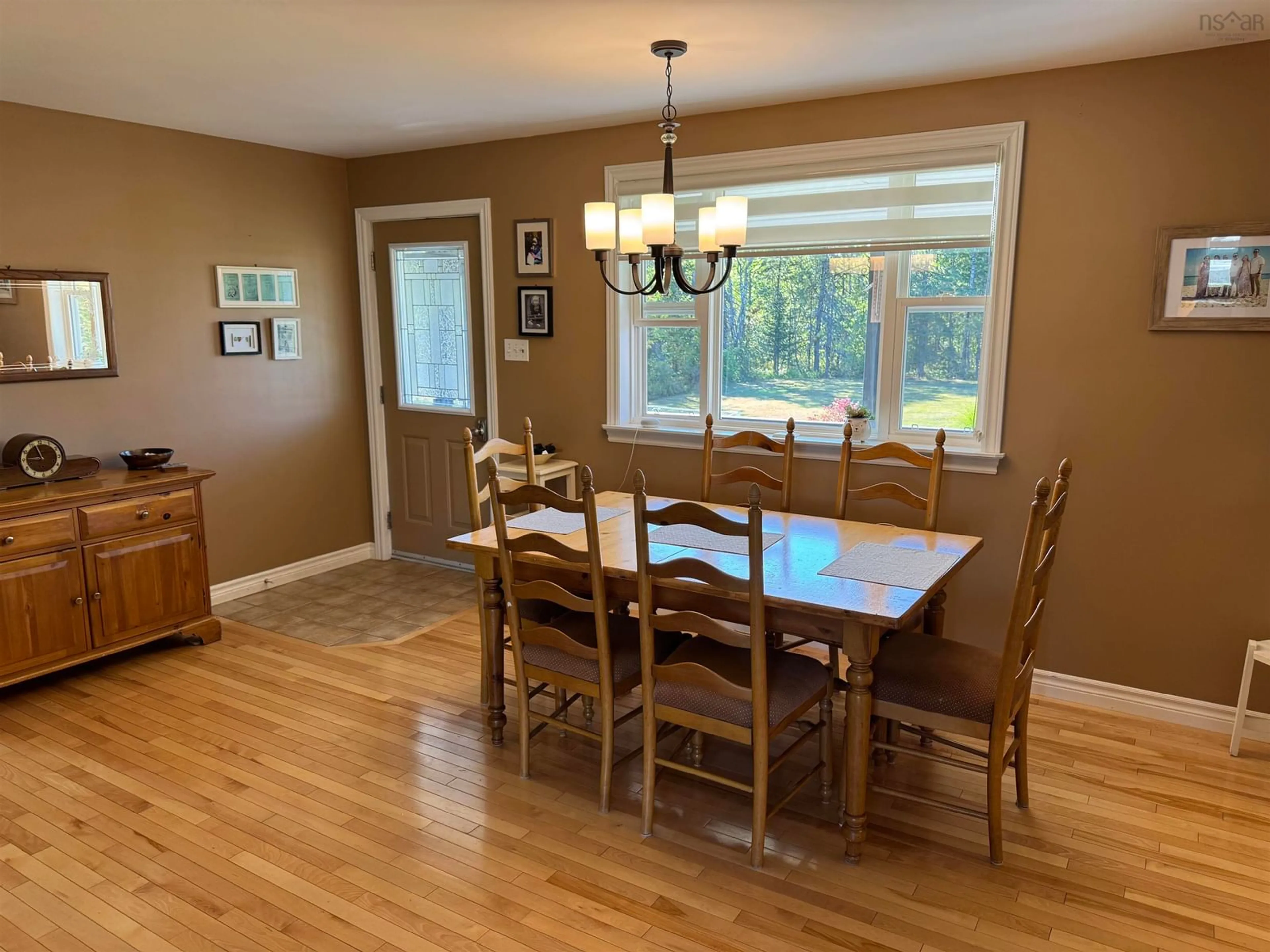 Dining room, wood/laminate floor for 555 Foxbrook Rd, Fox Brook Nova Scotia B0K 1S0