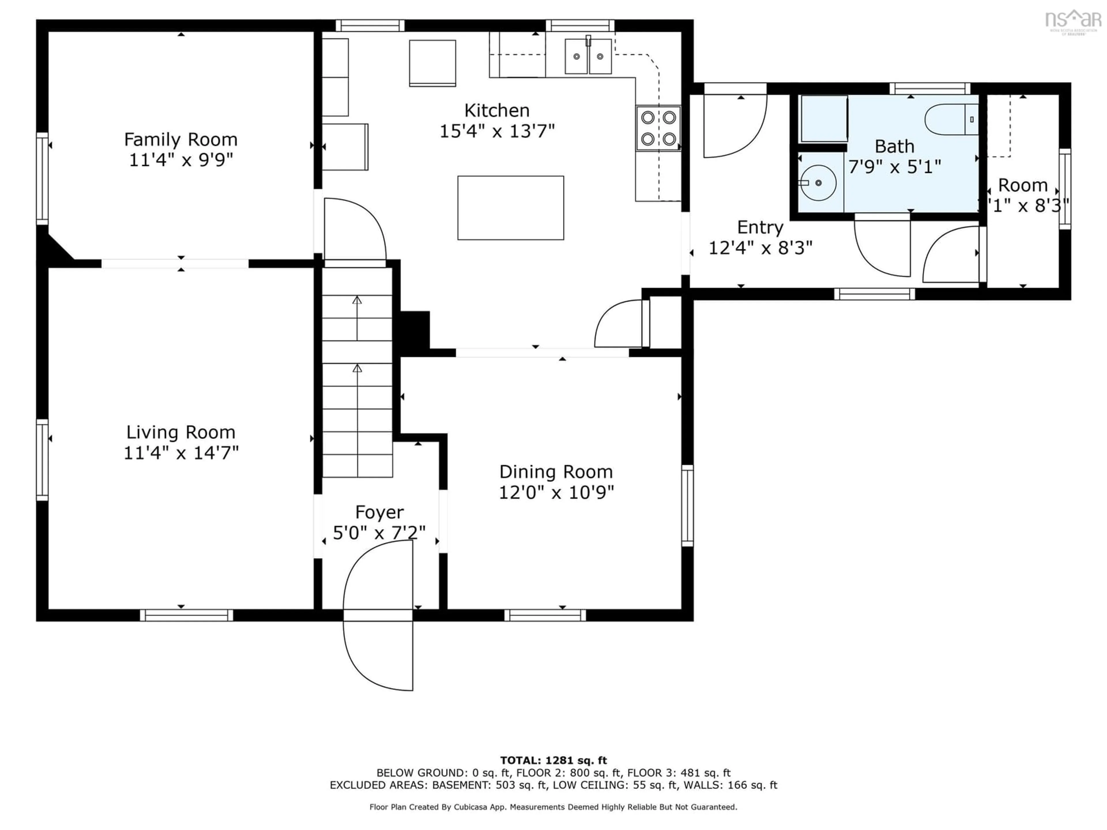 Floor plan for 1988 East River East Side Rd, Bridgeville Nova Scotia B0K 1B0