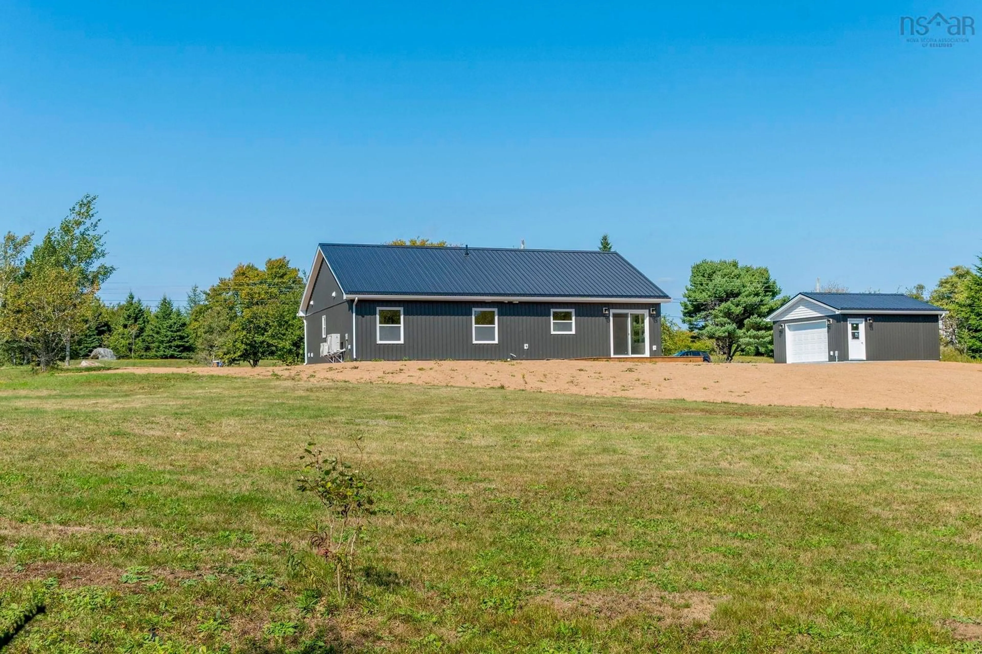 A pic from outside/outdoor area/front of a property/back of a property/a pic from drone, water/lake/river/ocean view for 36 Alvewa Dr, Myers Point Nova Scotia B0J 1P0