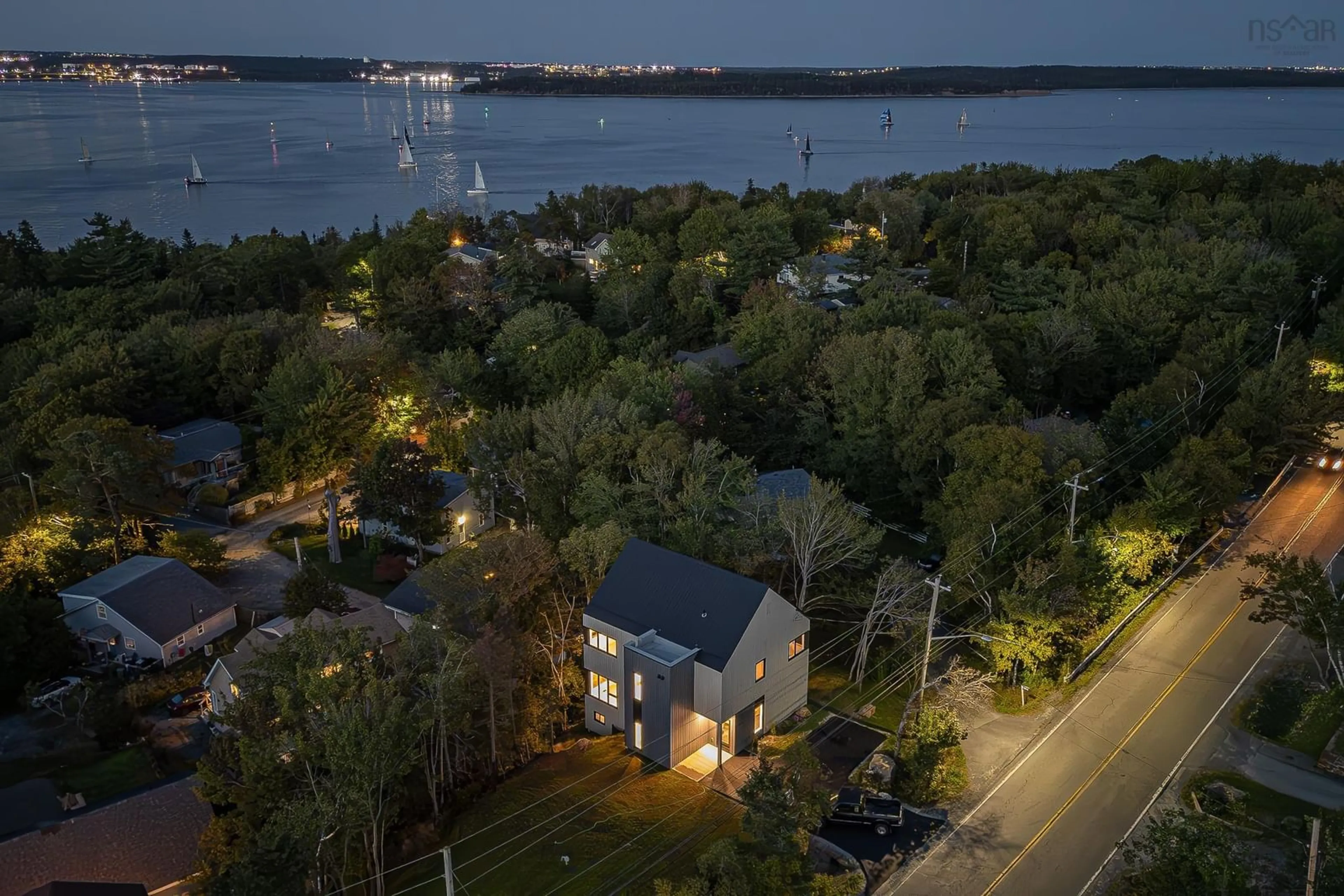 A pic from outside/outdoor area/front of a property/back of a property/a pic from drone, water/lake/river/ocean view for 3080 Purcells Cove Rd, Halifax Nova Scotia B3P 2G5