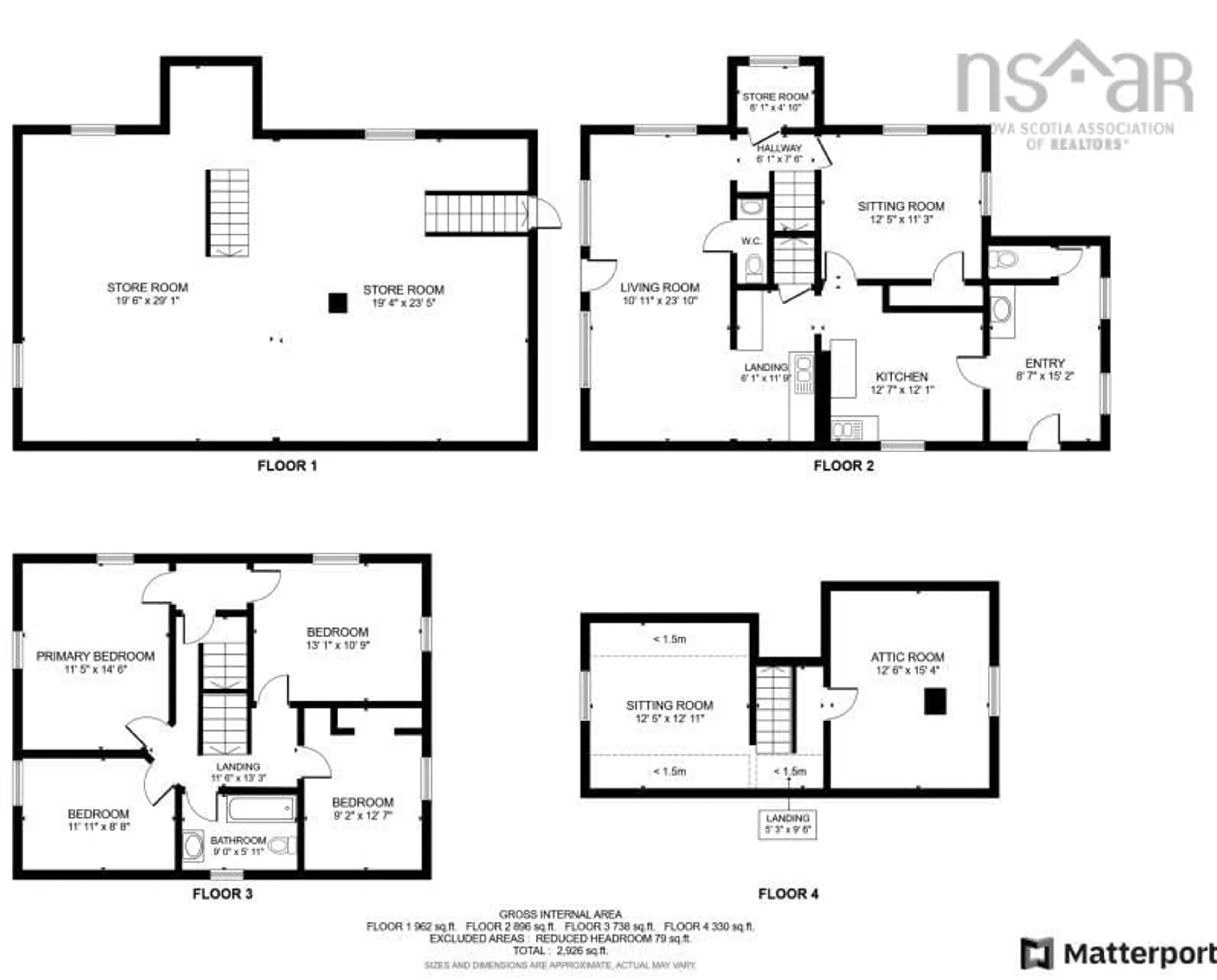 Floor plan for 376 Washington St, New Glasgow Nova Scotia B2H 3M4