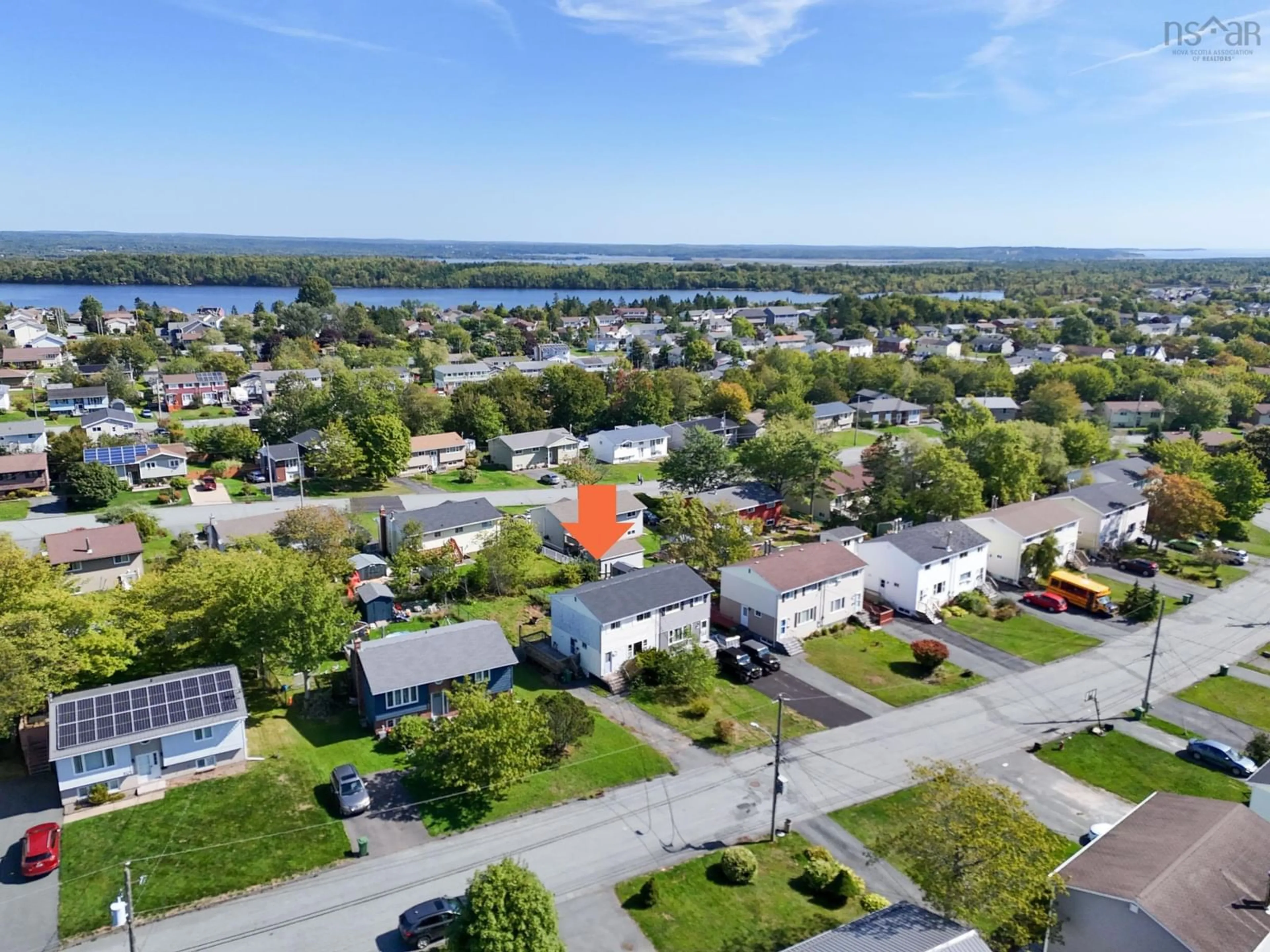 A pic from outside/outdoor area/front of a property/back of a property/a pic from drone, water/lake/river/ocean view for 35 Huntingdon Dr, Cole Harbour Nova Scotia B2V 1V9
