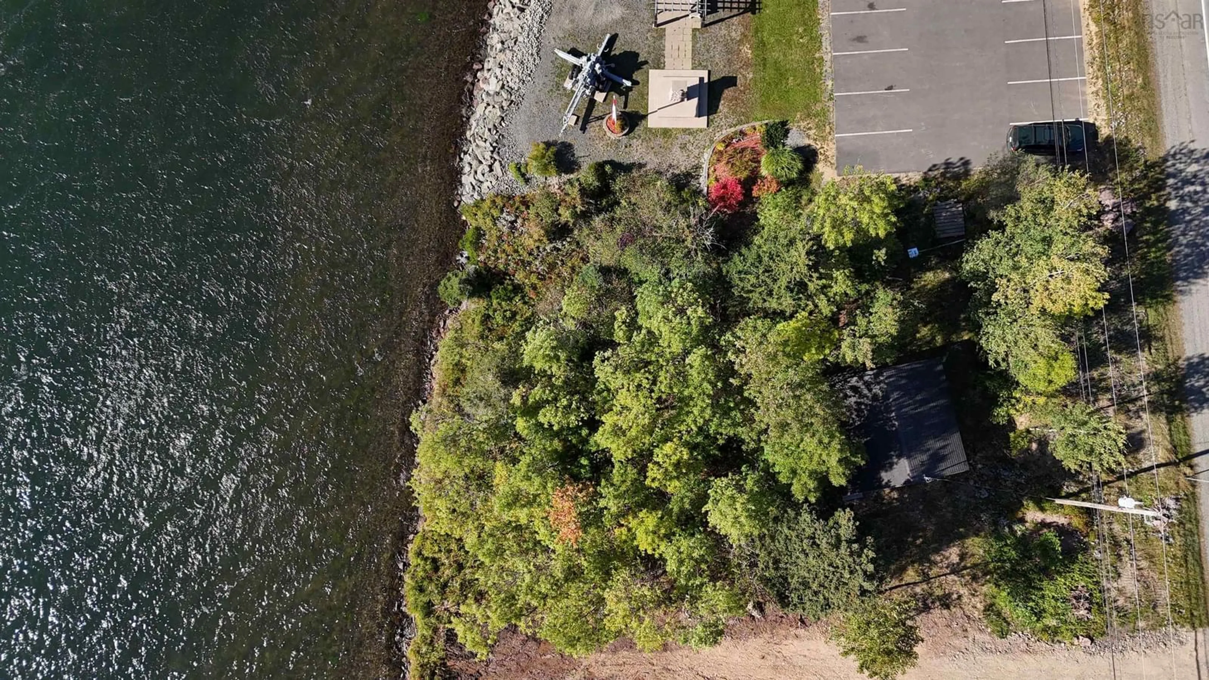 A pic from outside/outdoor area/front of a property/back of a property/a pic from drone, water/lake/river/ocean view for Highway 105, Whycocomagh Nova Scotia B0E 3M0