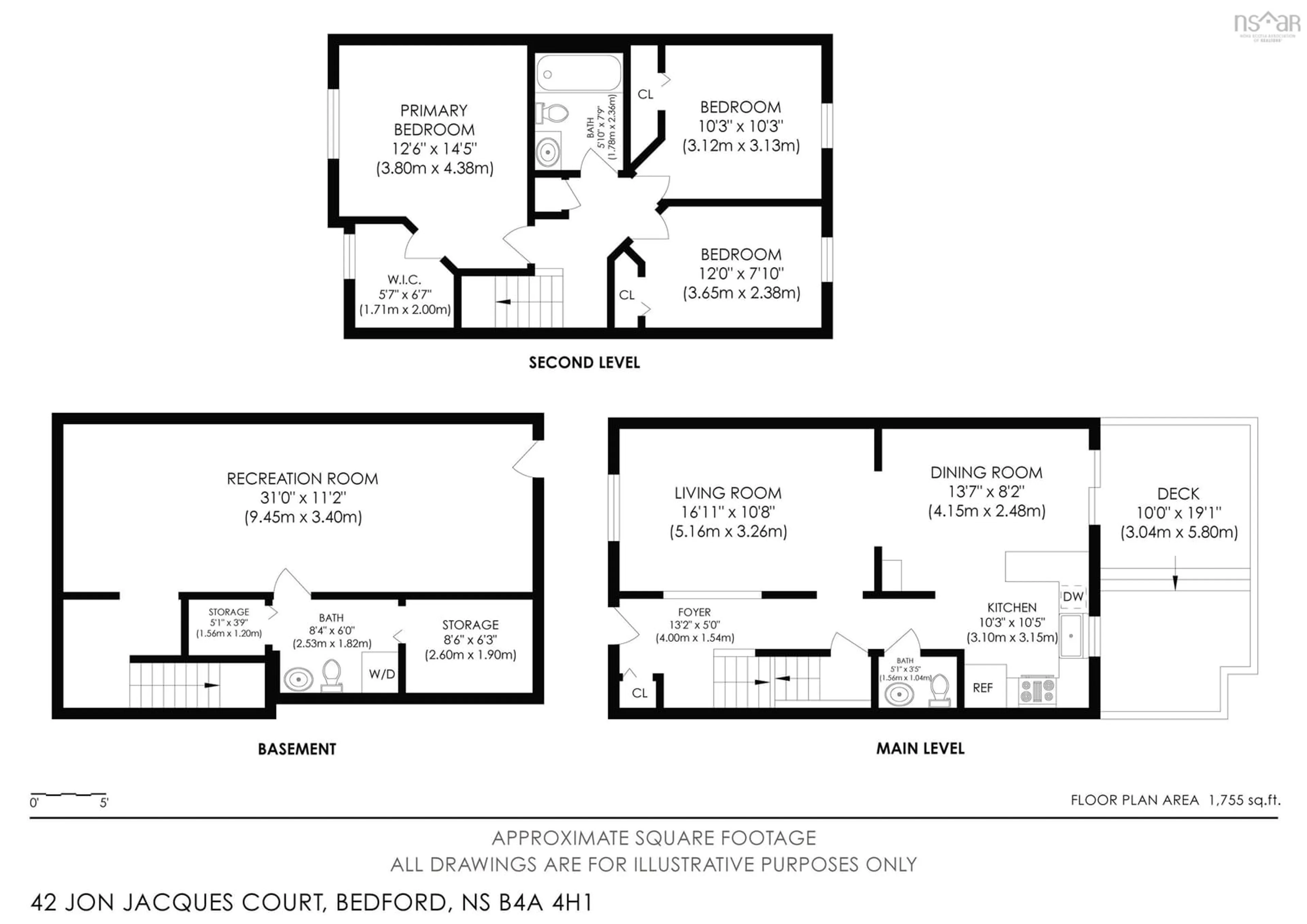 Floor plan for 42 Jon Jacques Crt, Bedford Nova Scotia B4A 4H1